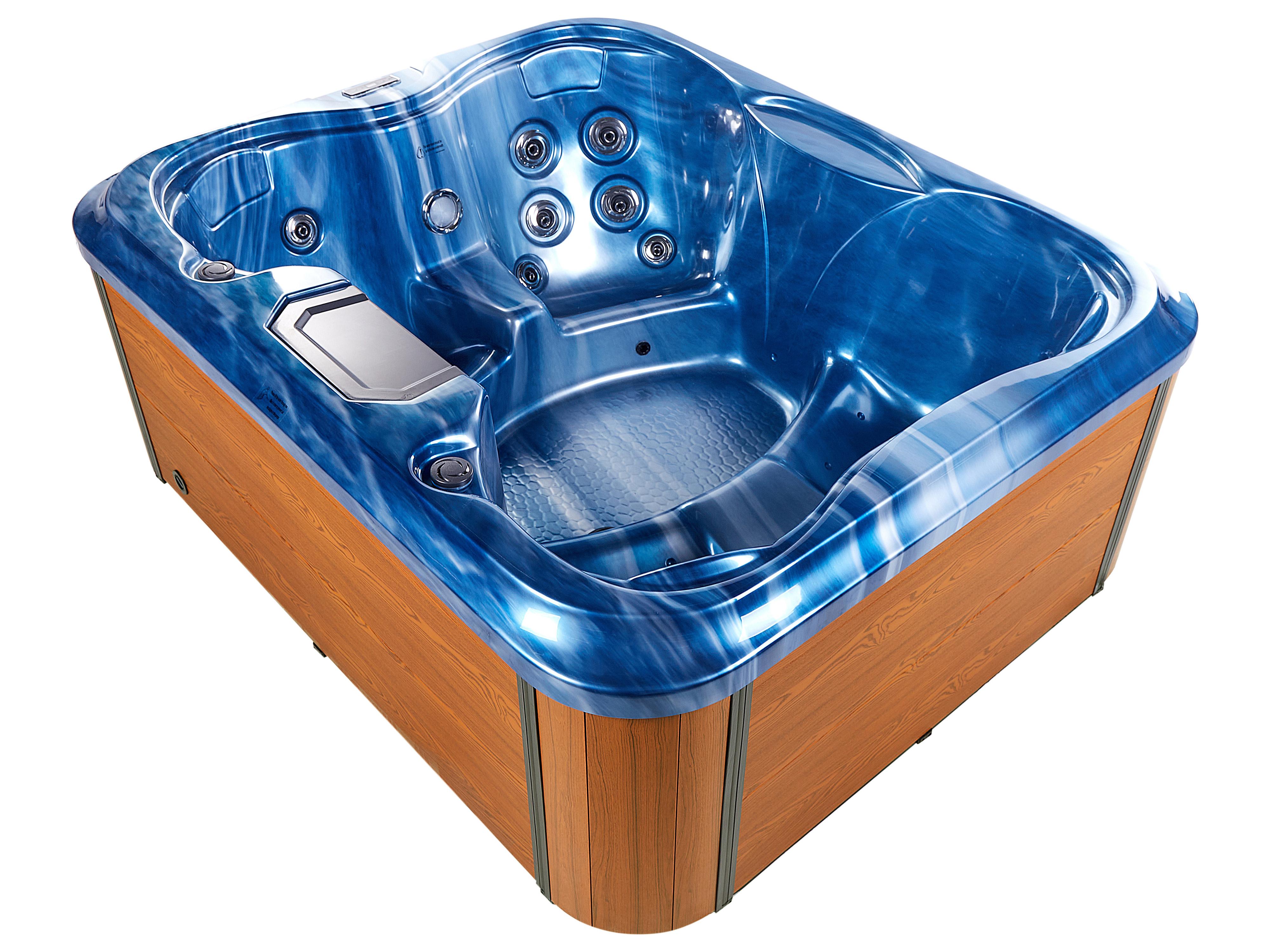 Bañera de hidromasaje LED exterior ARCELIA Azul