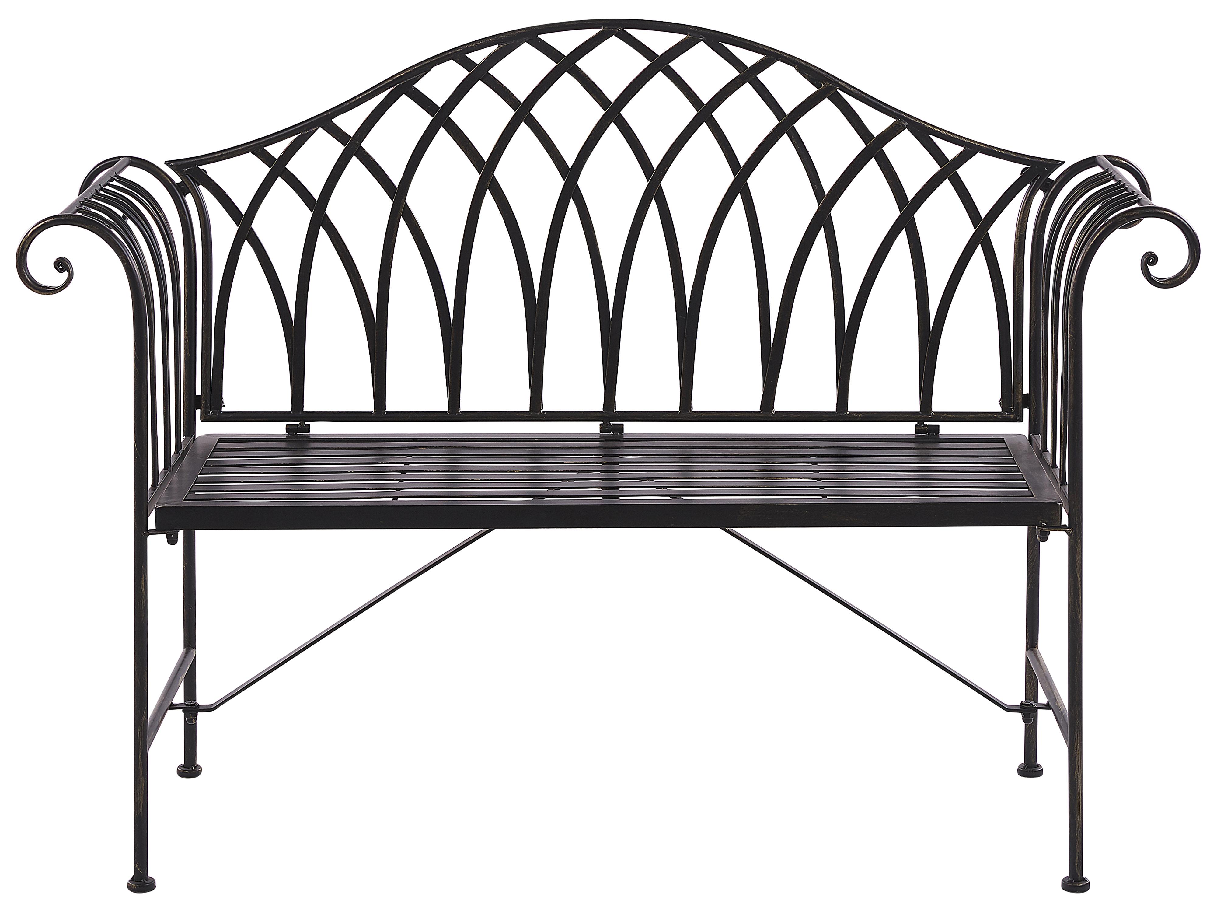 Banco de jardín MILAZZO 130 cm Metal Negro