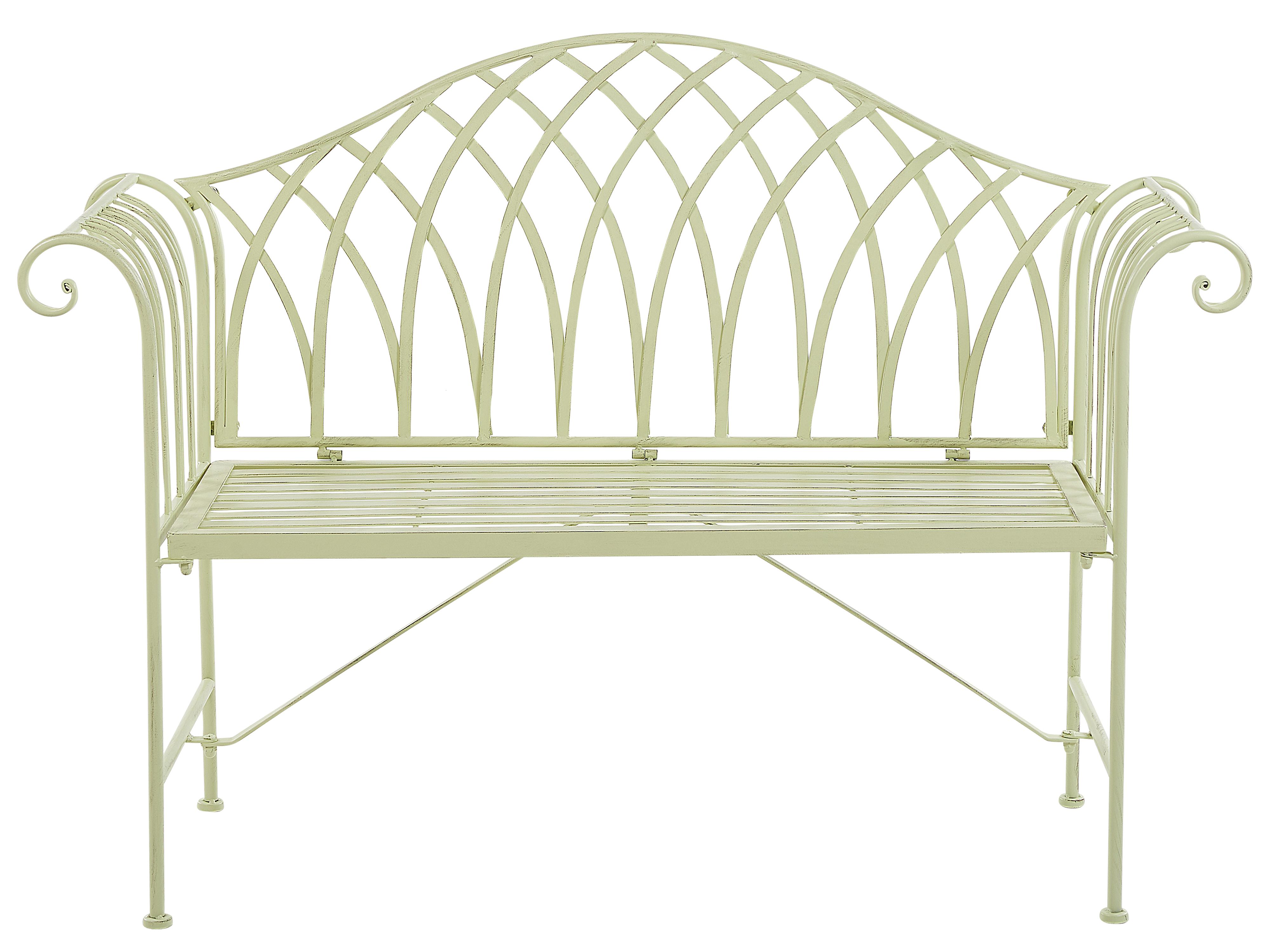 Banco de jardín MILAZZO 130 cm Metal Verde claro