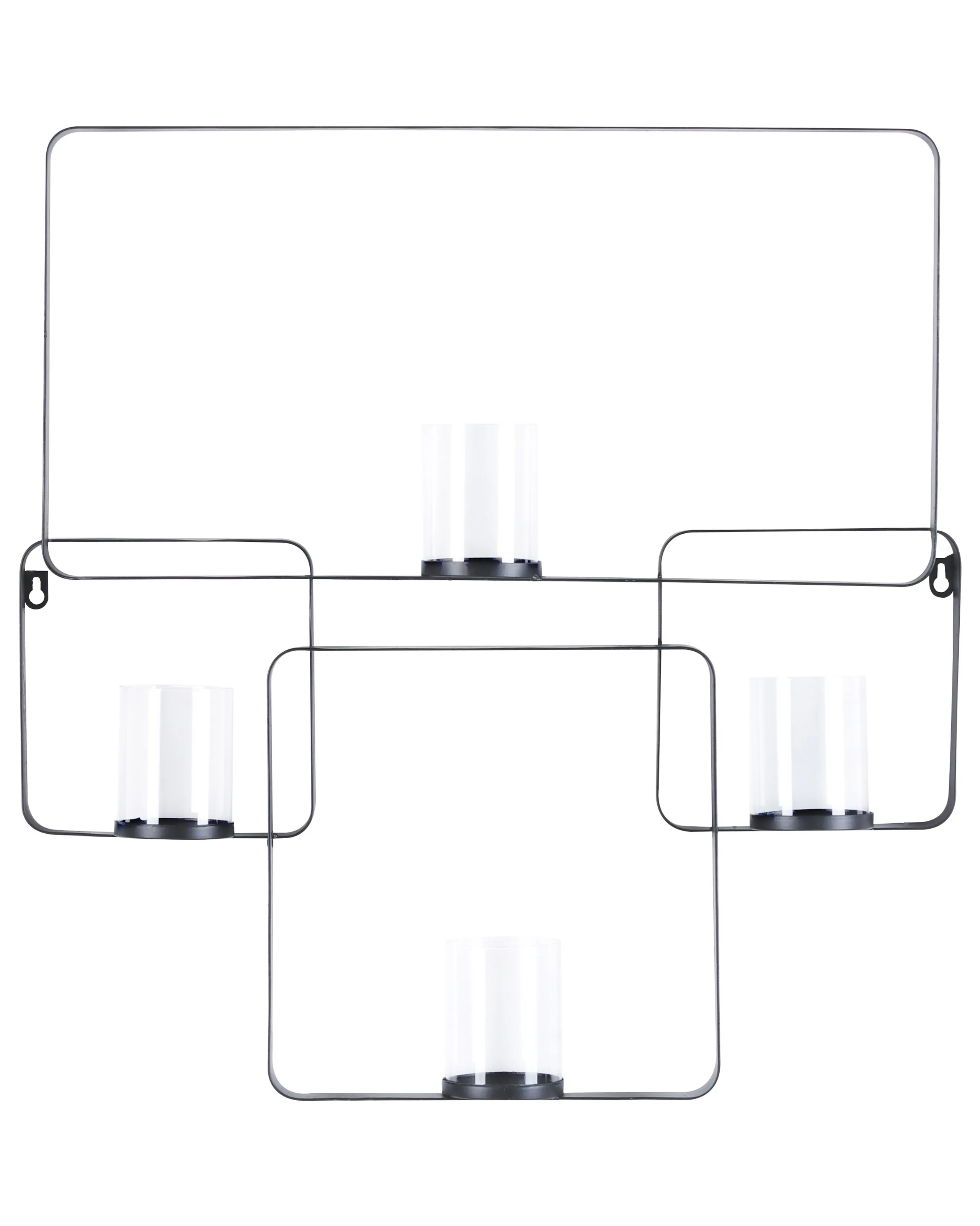 Candelero de pared PALAWAN Metal 65 cm Negro