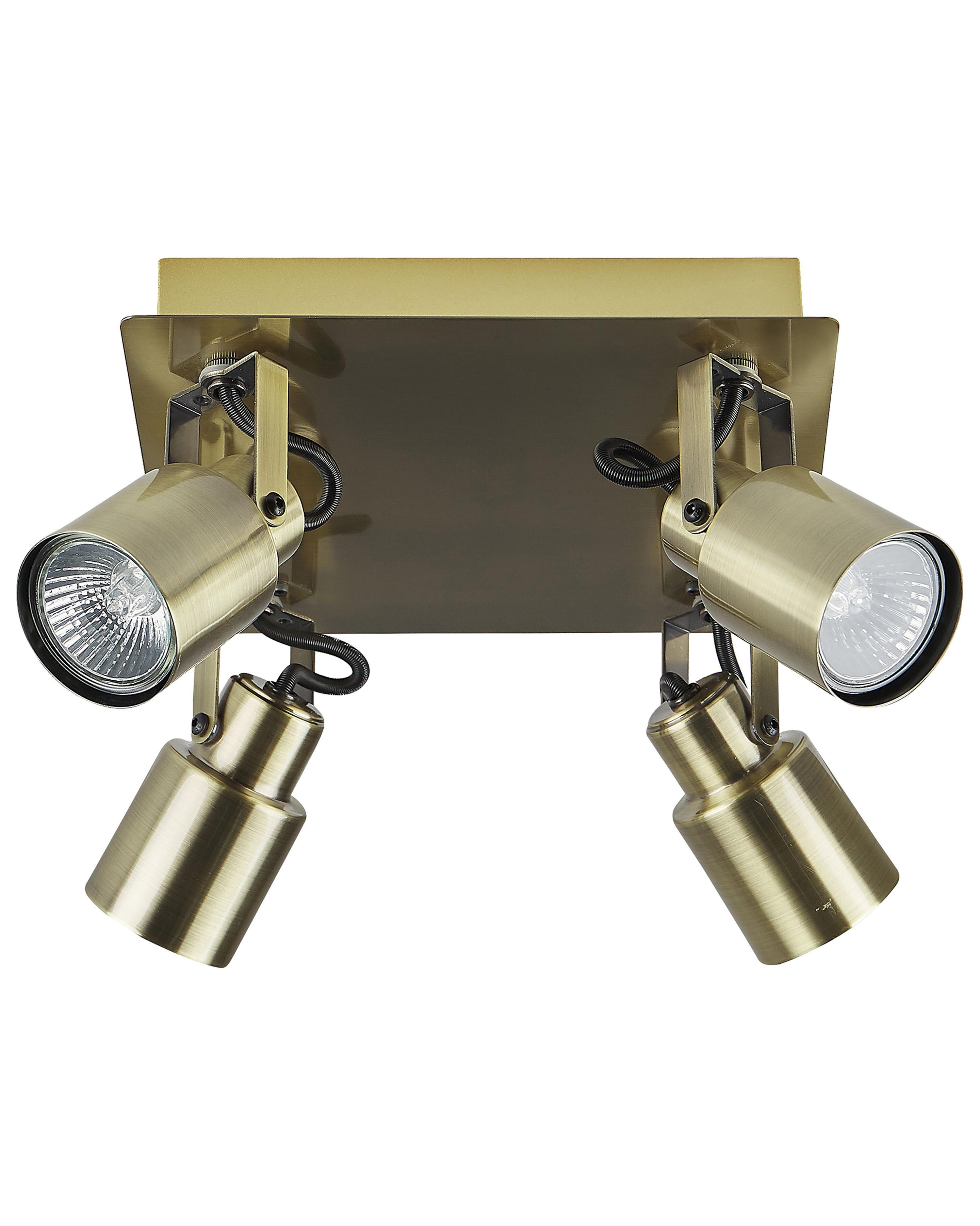 Lámpara de 4 focos BONTE ajustable Metal Latón