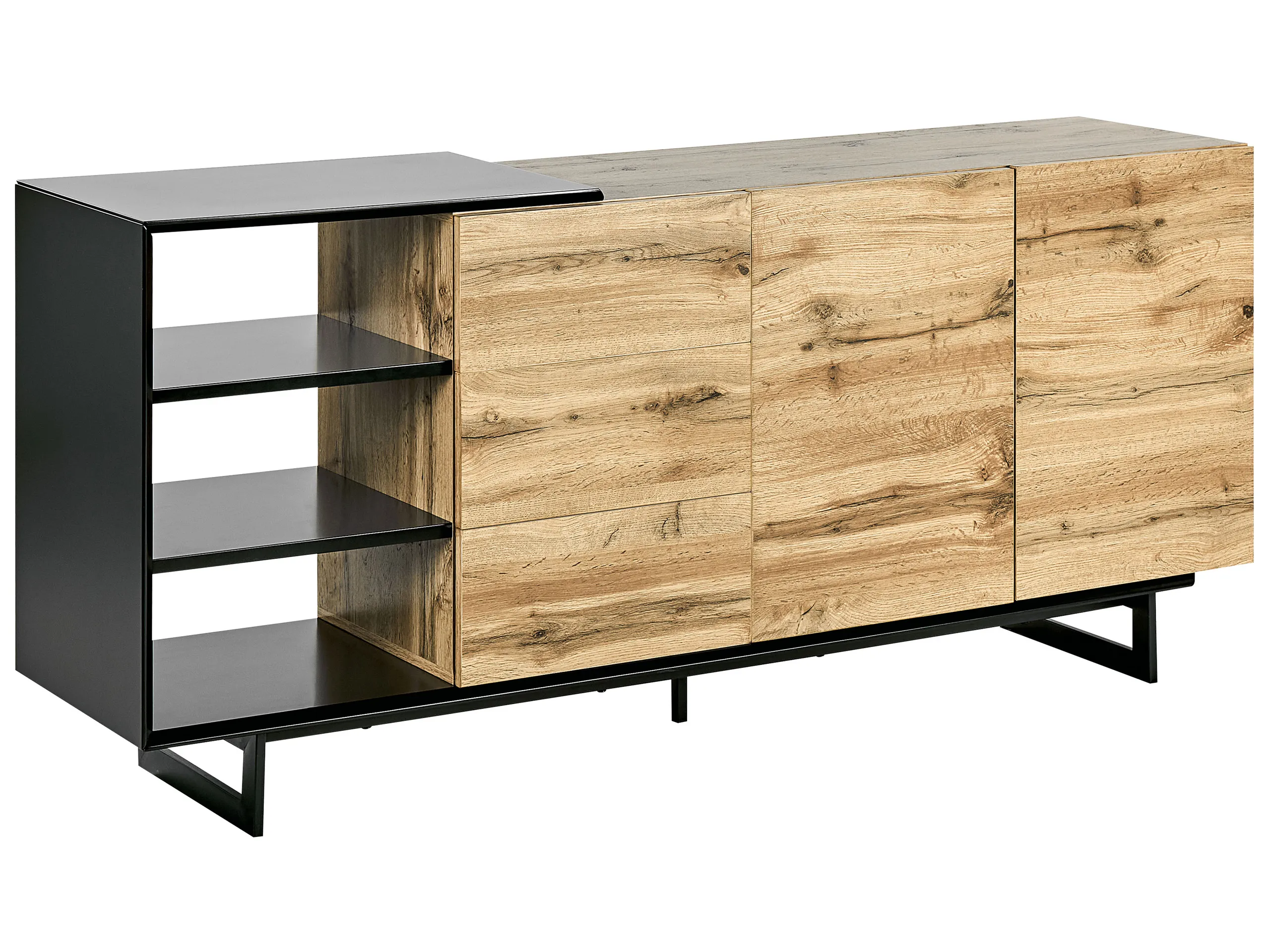 2 Door Sideboard FIORA Brown/ Black