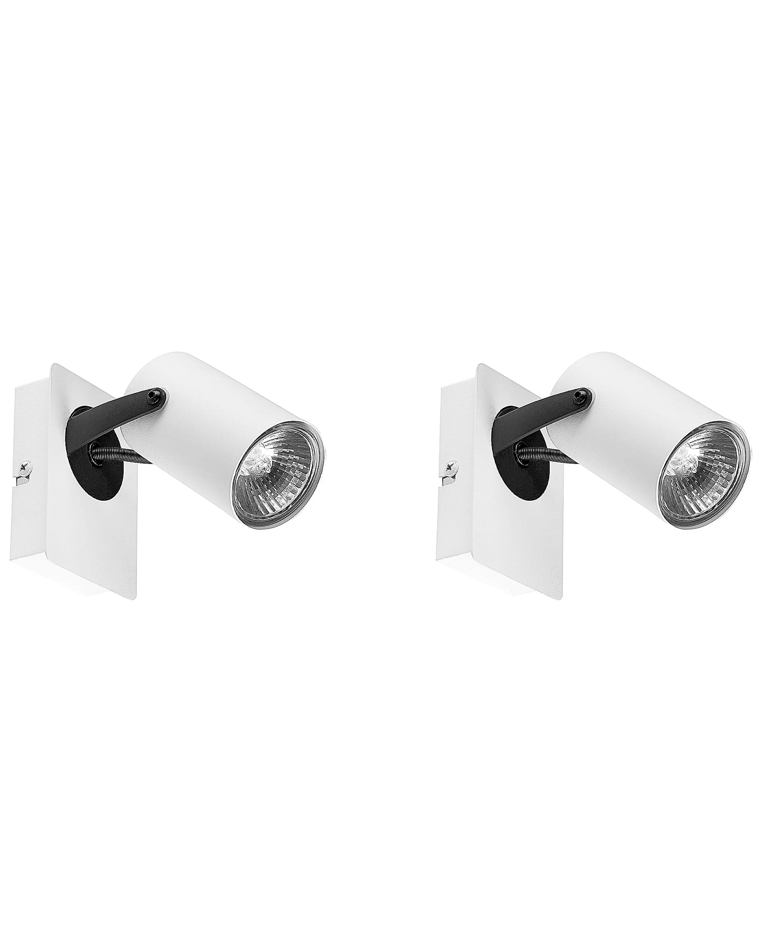 Conjunto de 2 lámparas de foco KLIP ajustable Metal Blanco