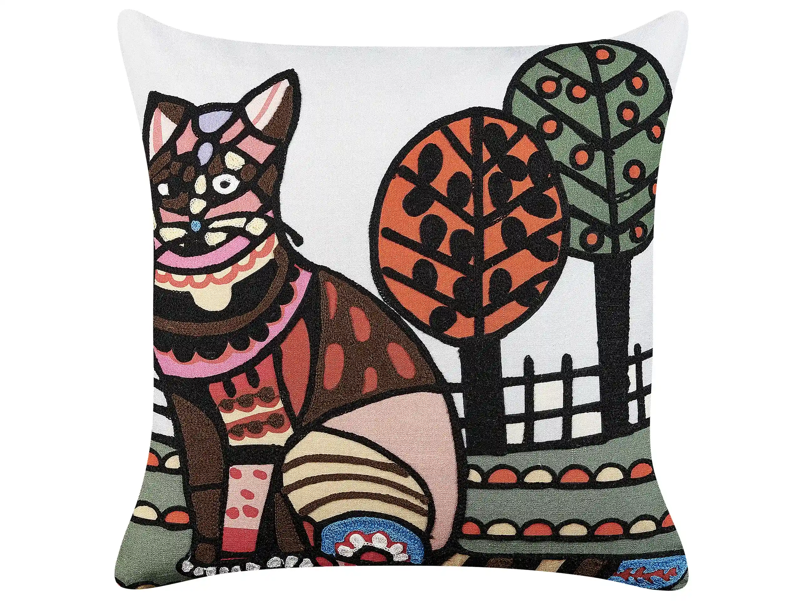Cojín decorativo MEHSANA Bouclé 50 x 50 cm Multicolor Patrón animal