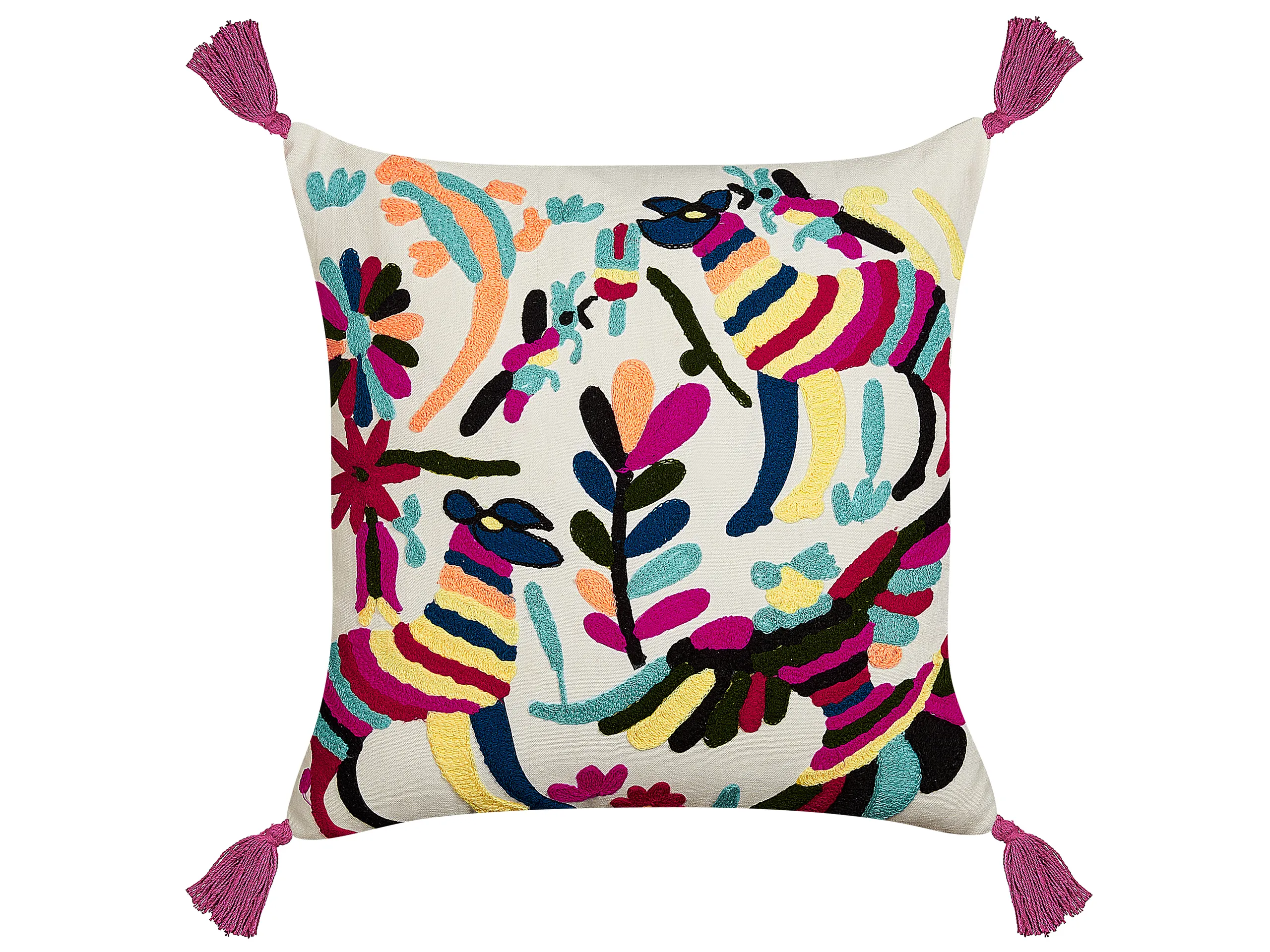 Cojín decorativo RAIGANJ Algodón 50 x 50 cm Multicolor Patrón abstracto