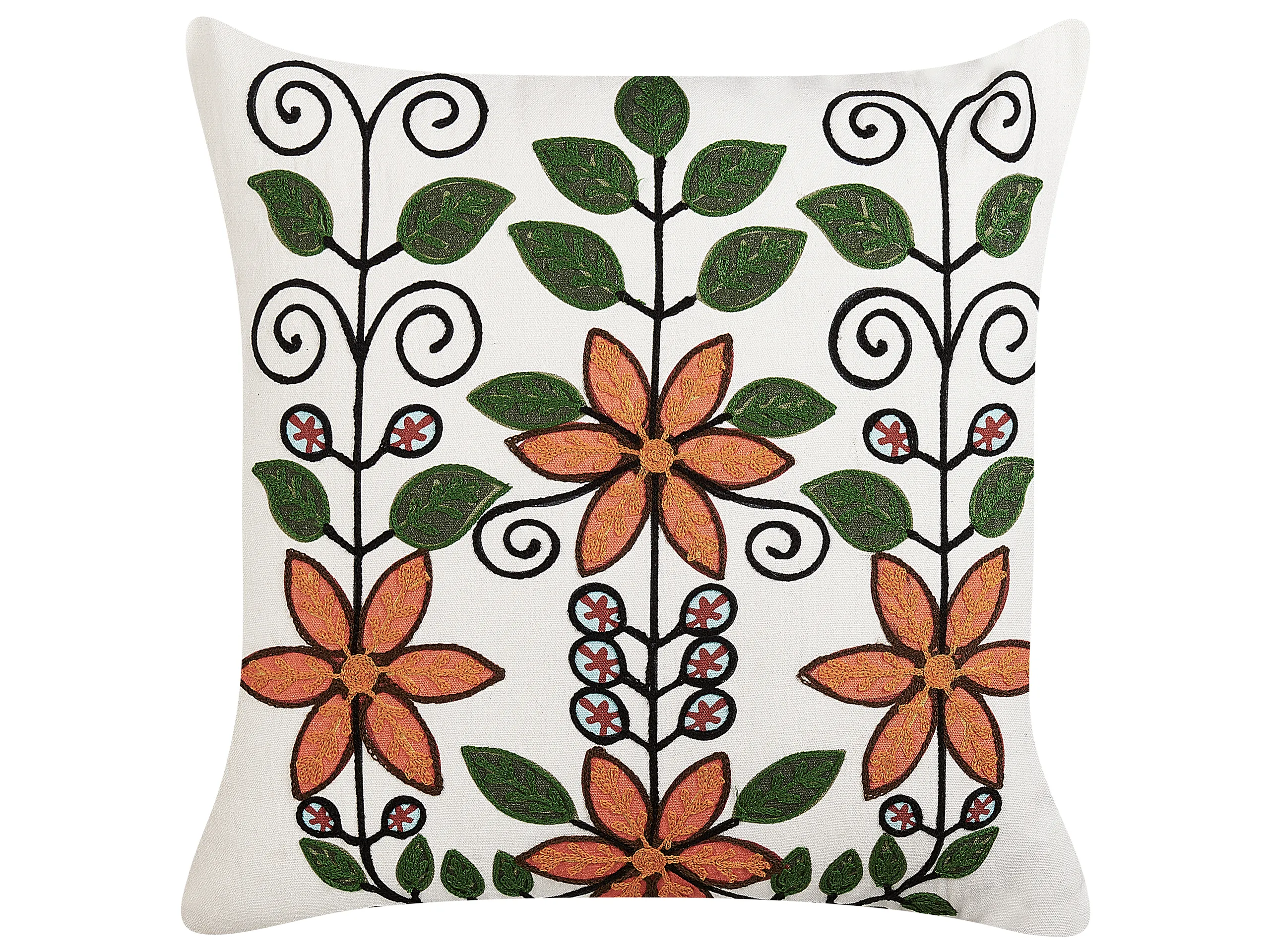Cojín decorativo VELLORE Algodón 50 x 50 cm Multicolor Patrón floral
