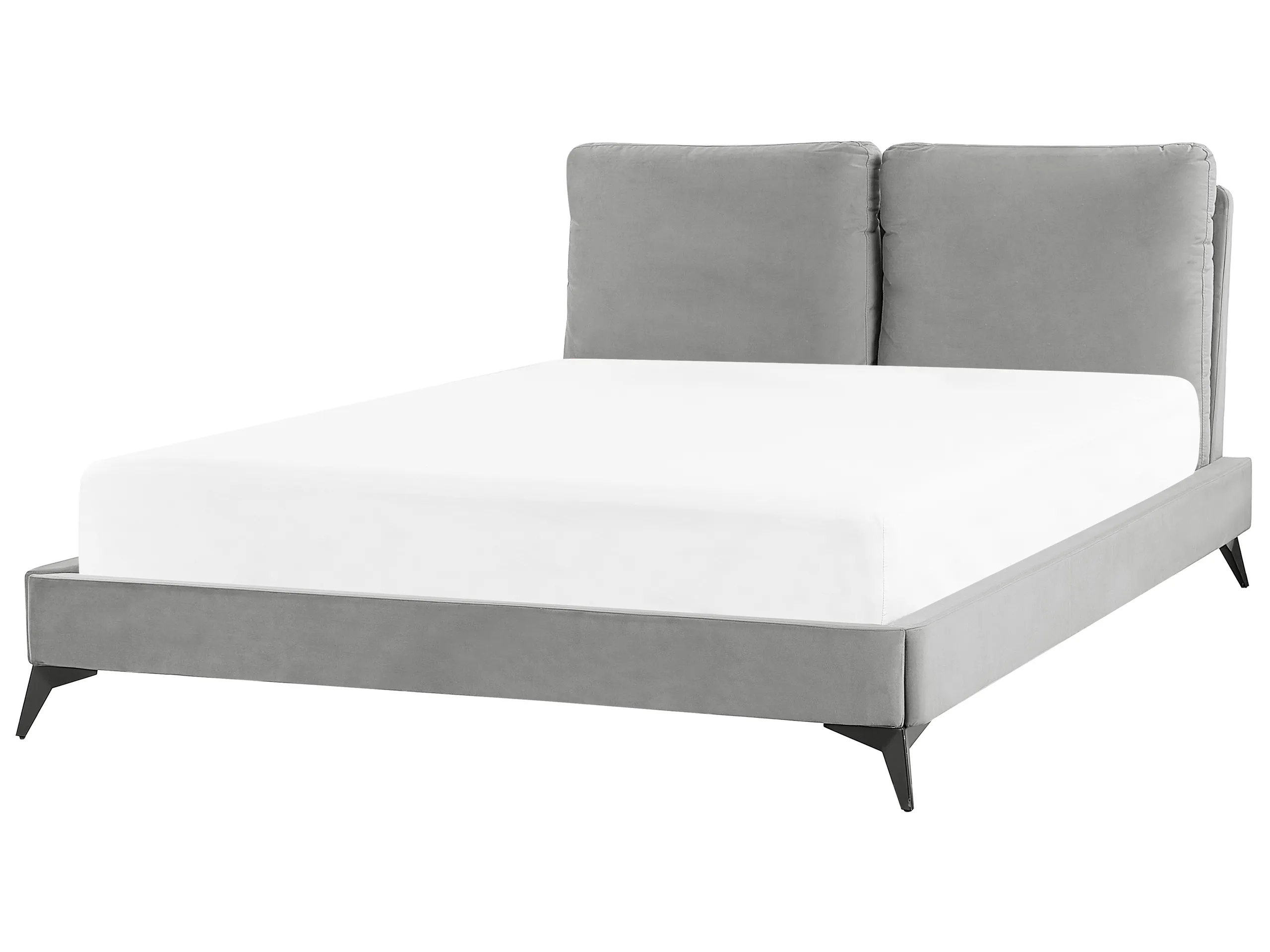 Cama Terciopelo MELLE 140 x 200 cm Gris