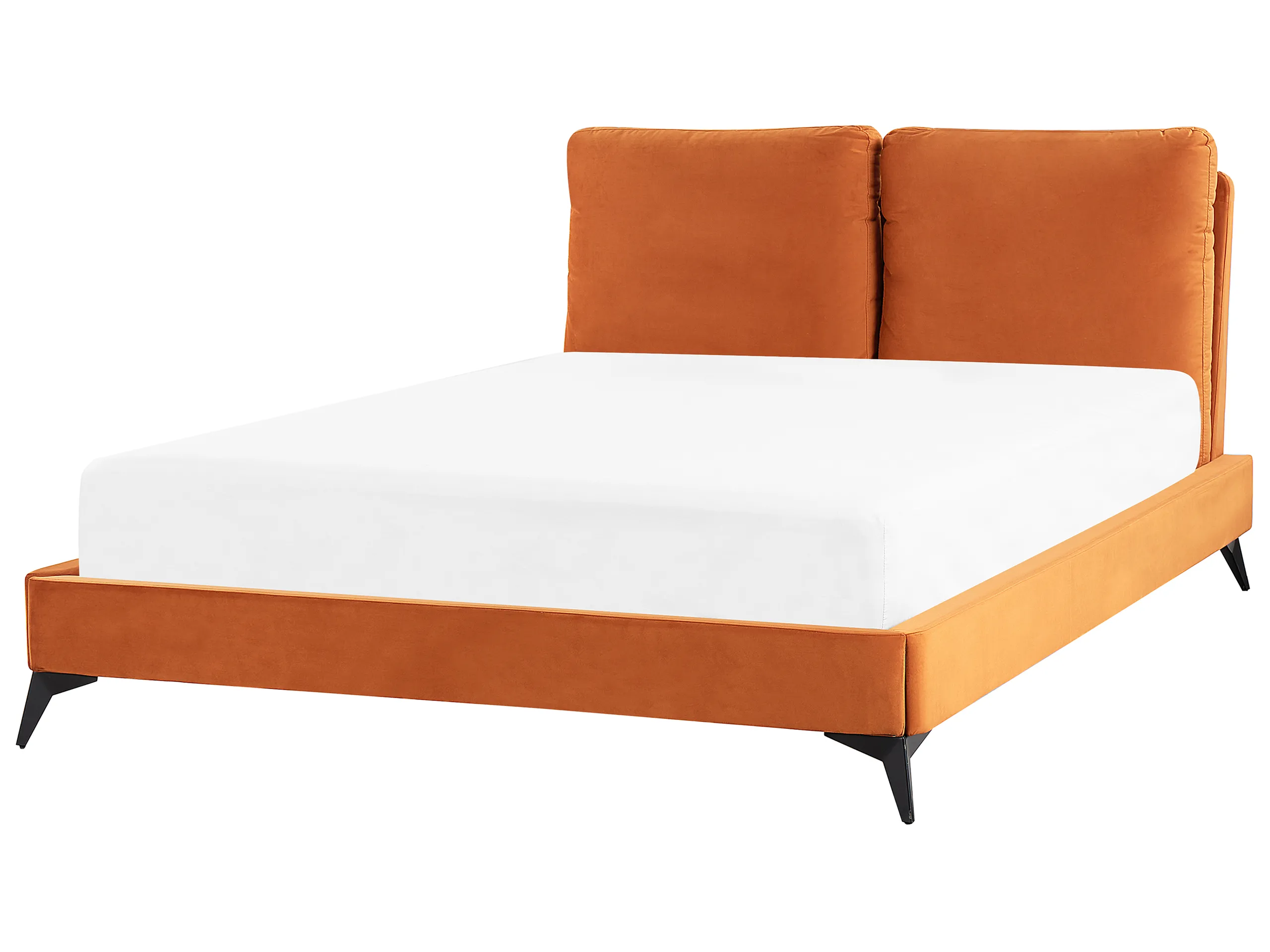 Cama Terciopelo MELLE 140 x 200 cm Naranja