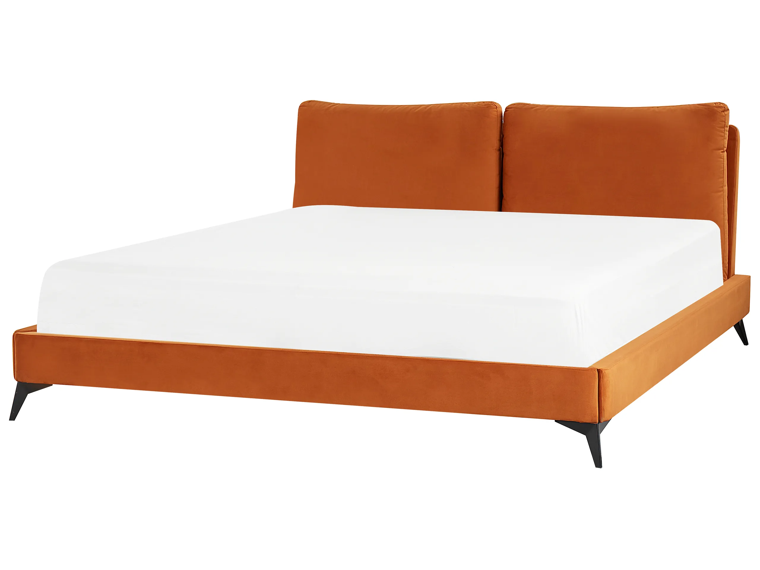 Cama Terciopelo MELLE 180 x 200 cm Naranja