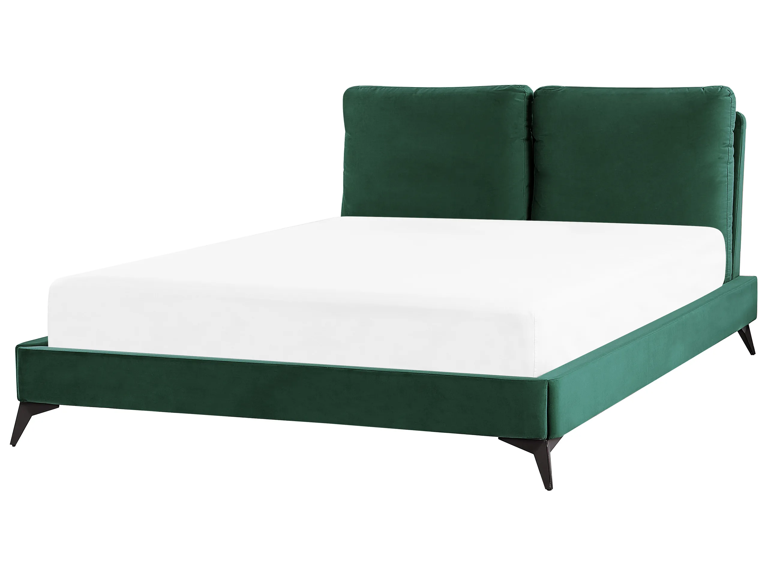 Cama Terciopelo MELLE 140 x 200 cm Verde esmeralda