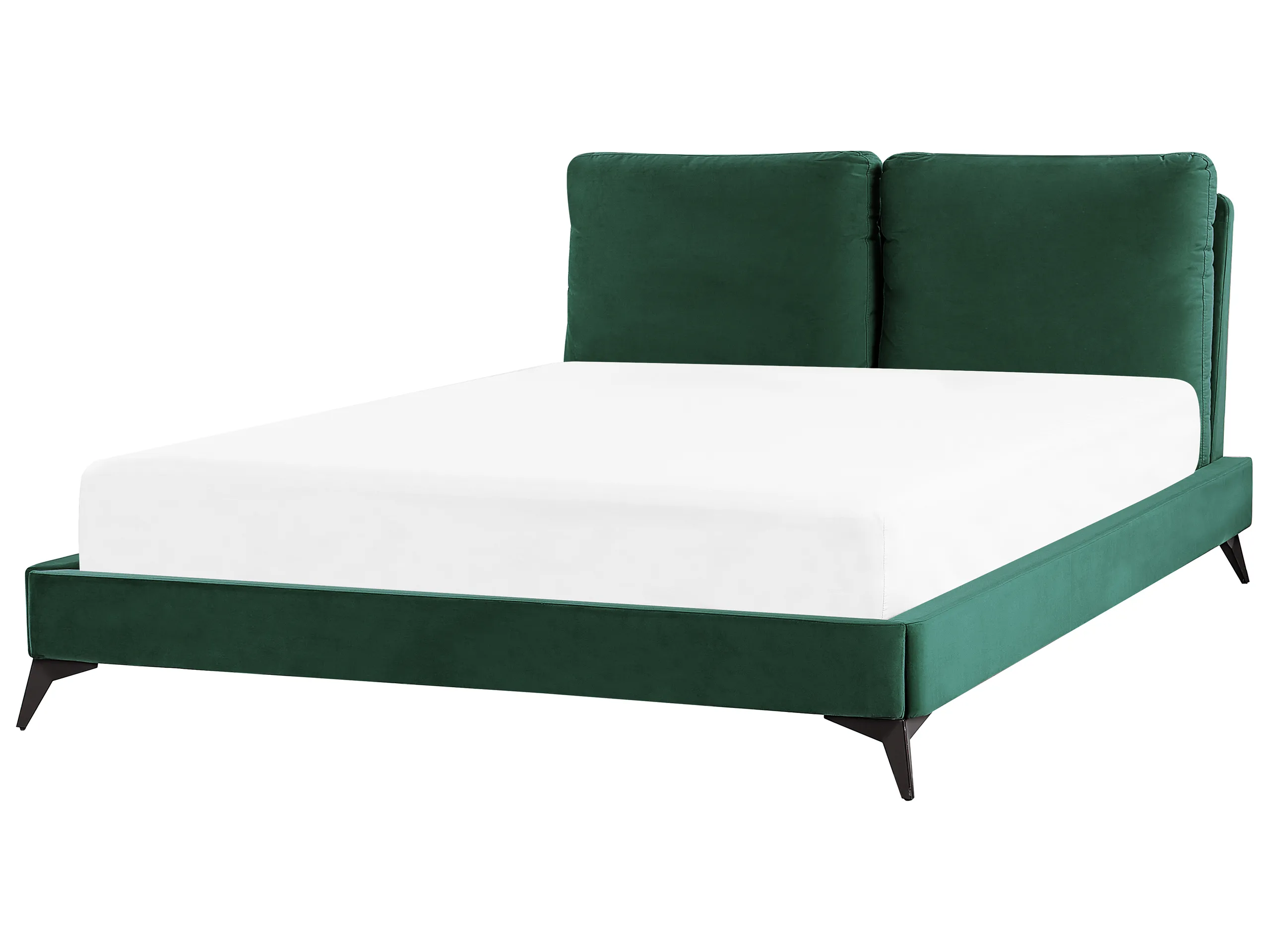 Cama Terciopelo MELLE 160 x 200 cm Verde esmeralda