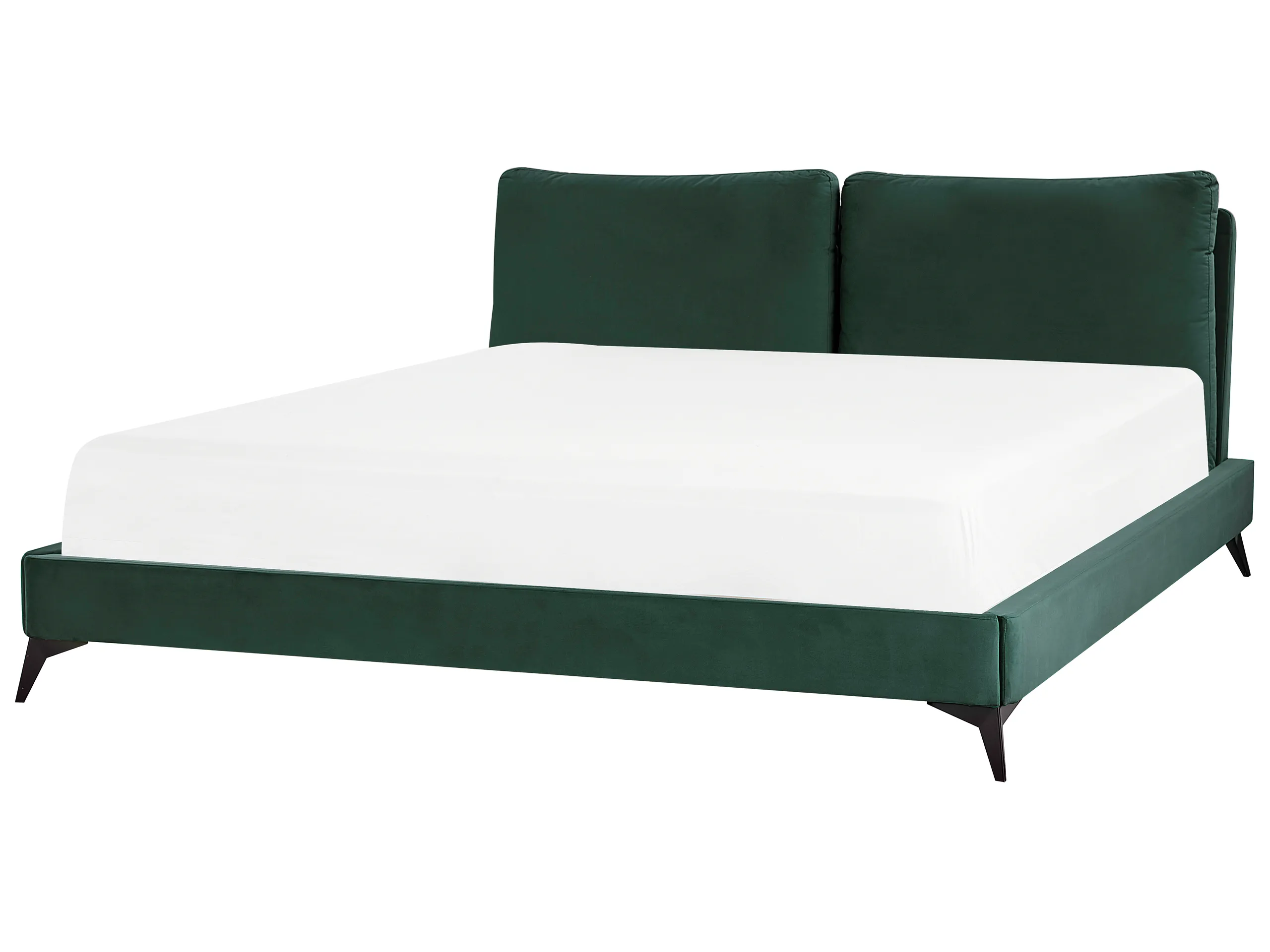 Cama Terciopelo MELLE 180 x 200 cm Verde esmeralda