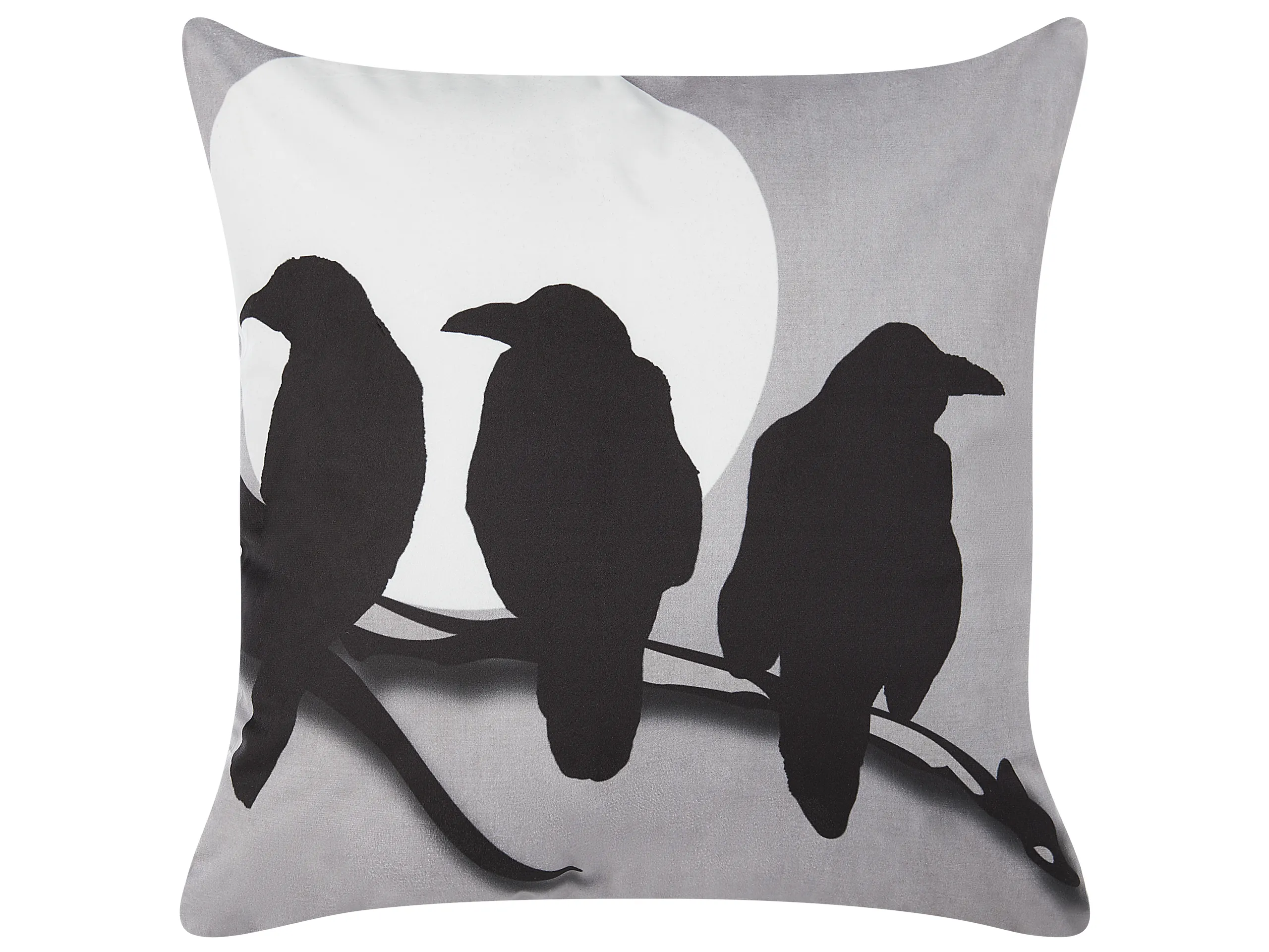 Cojín decorativo ORADEA Terciopelo 45 x 45 cm Gris Patrón animal