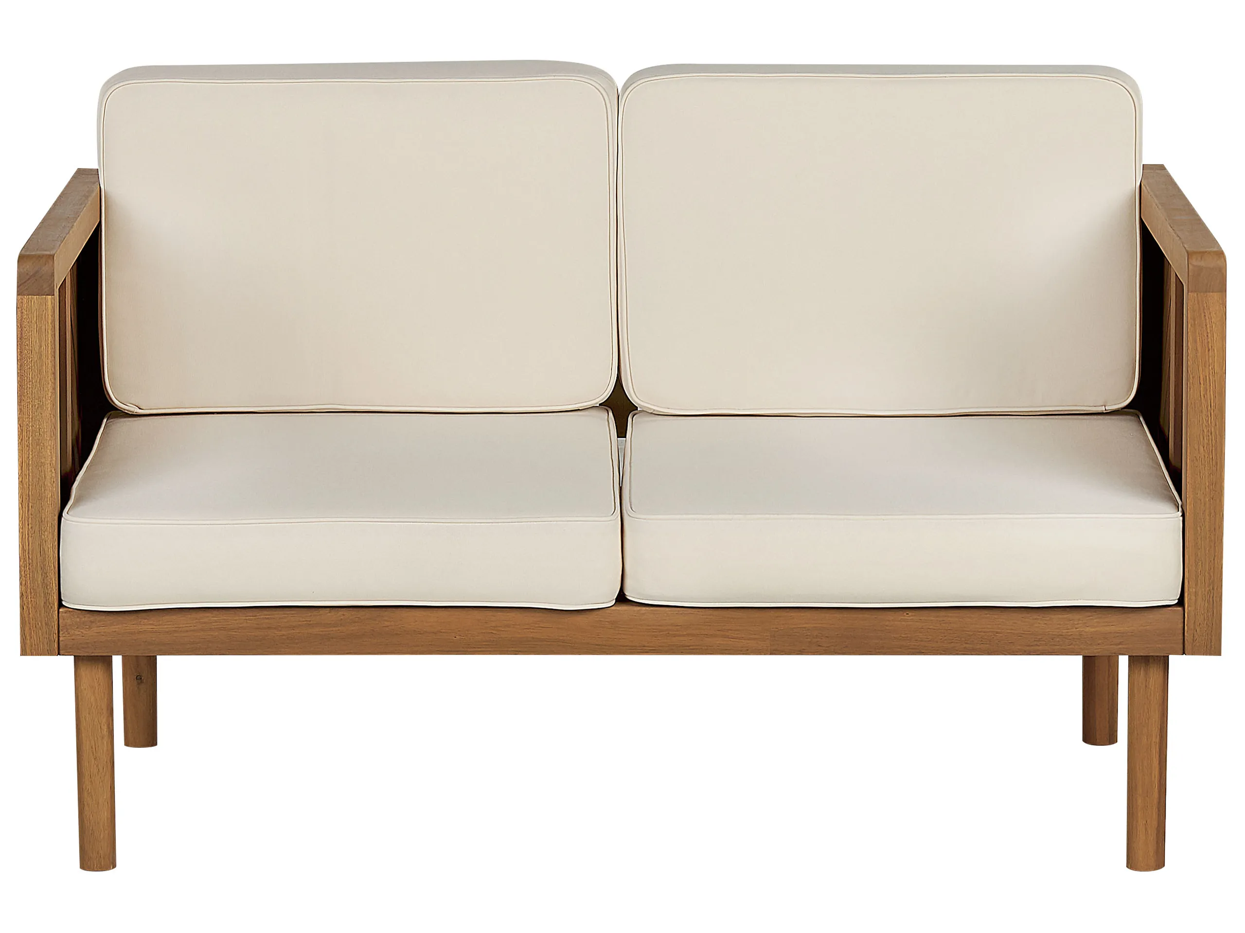 Garden Sofa 2 Seater BARATTI Acacia Wood Brown