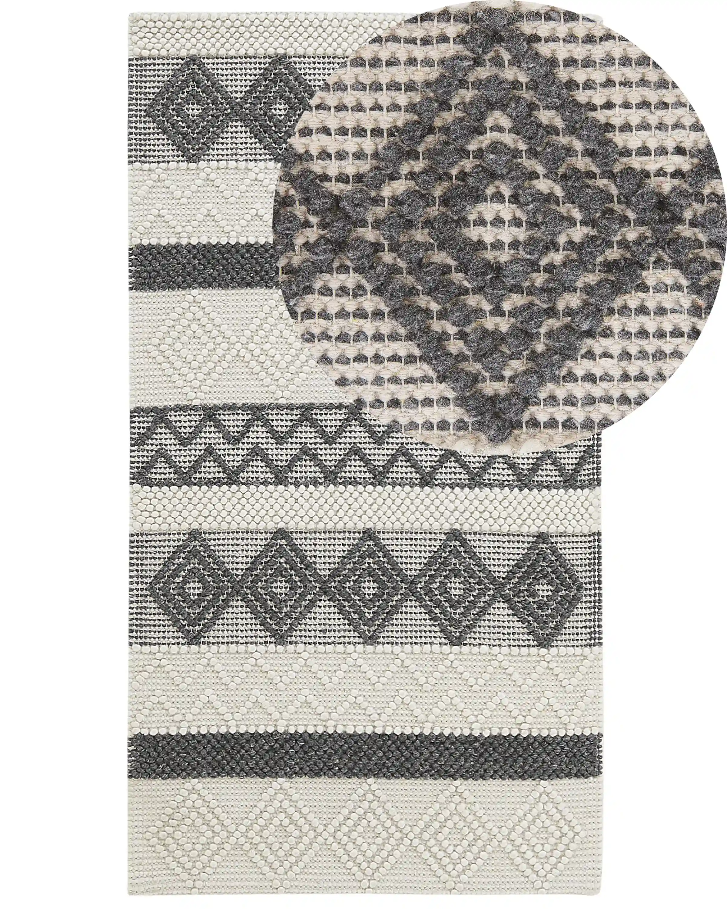 Alfombra DAVUTLAR Beige claro 80 x 150 cm Lana