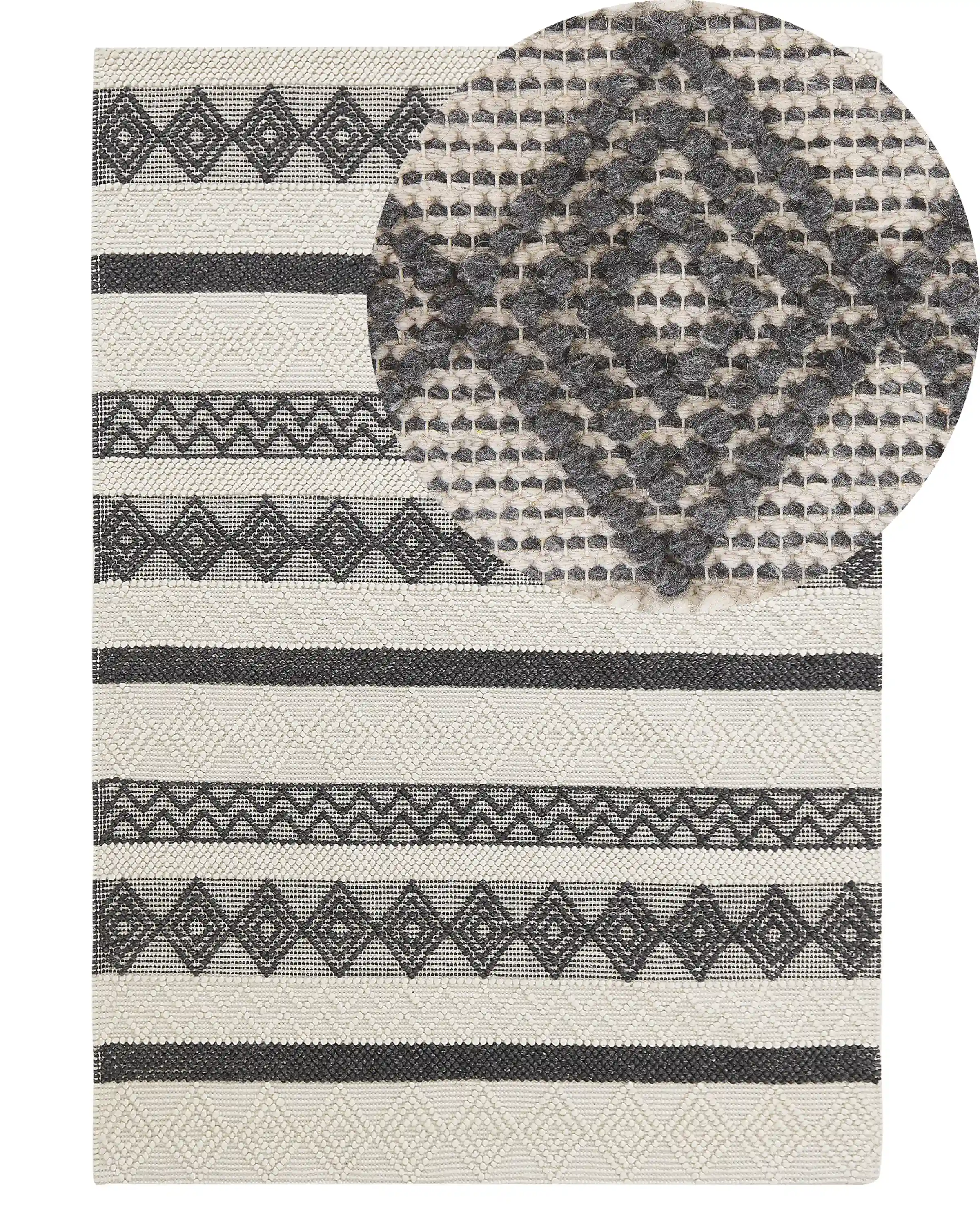 Alfombra DAVUTLAR Beige claro 140 x 200 cm Lana