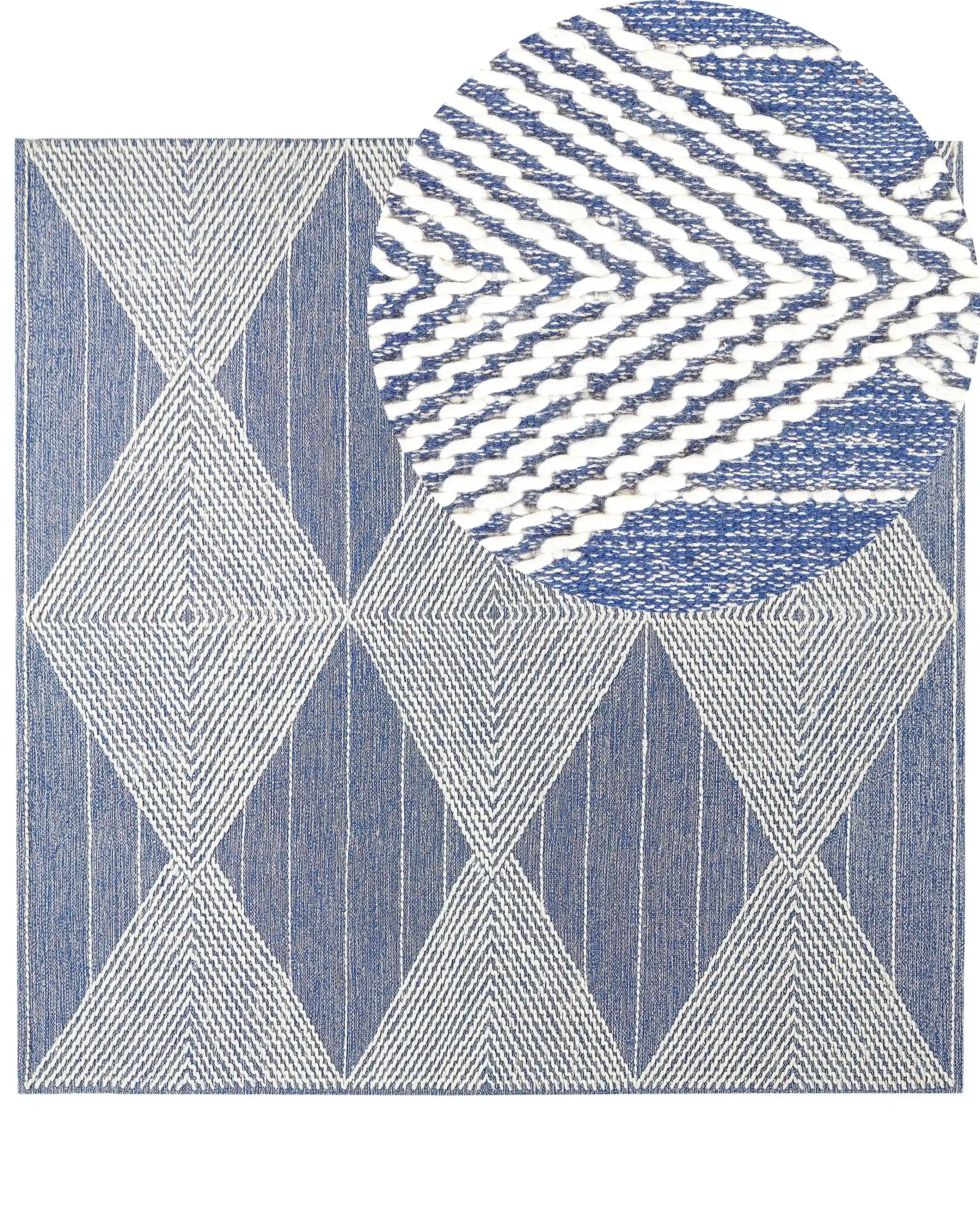 Alfombra DATCA Azul 200 x 200 cm Lana