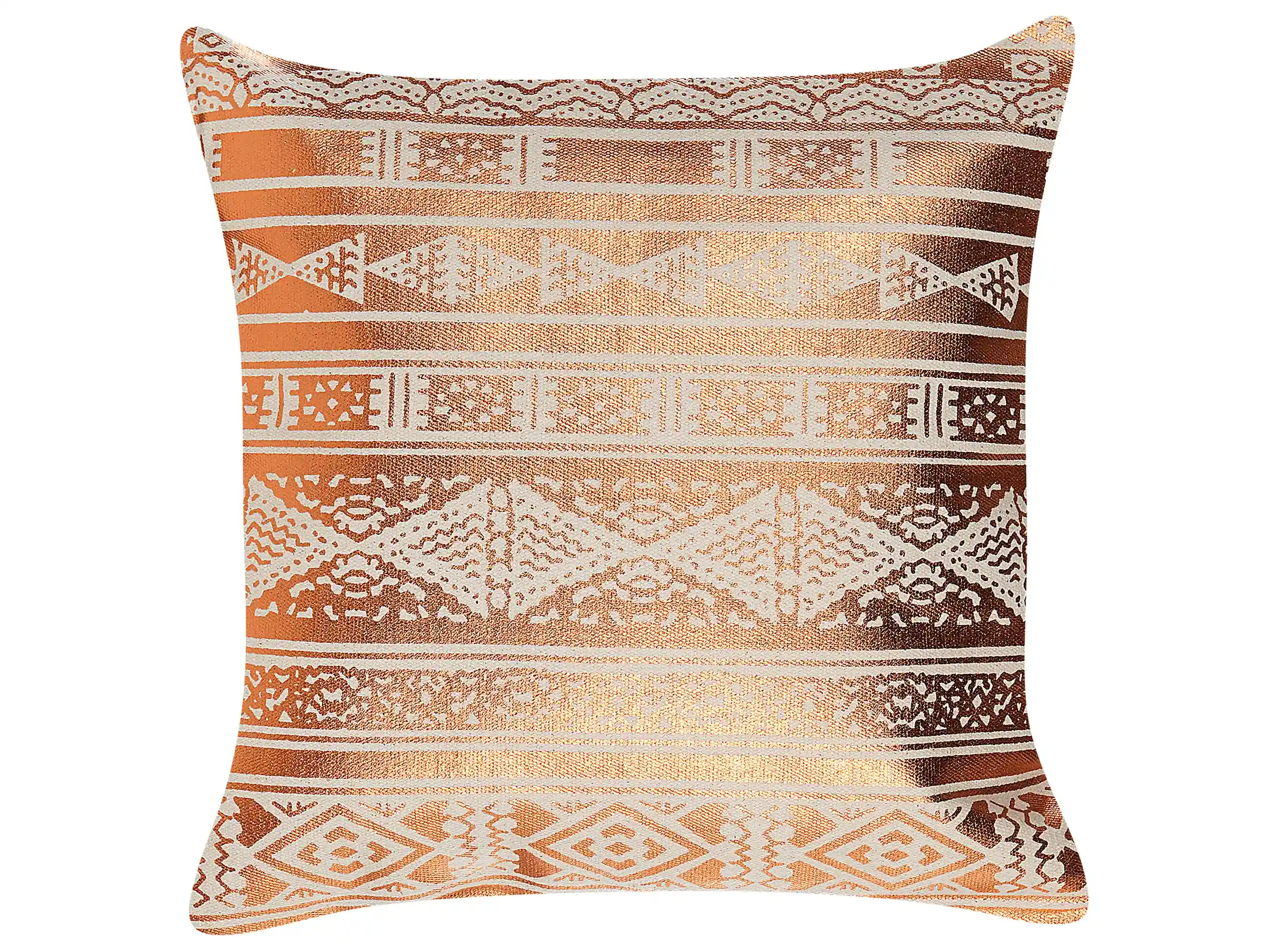 Cojín decorativo OUJDA Algodón 50 x 50 cm Cobrizo Patrón geométrico