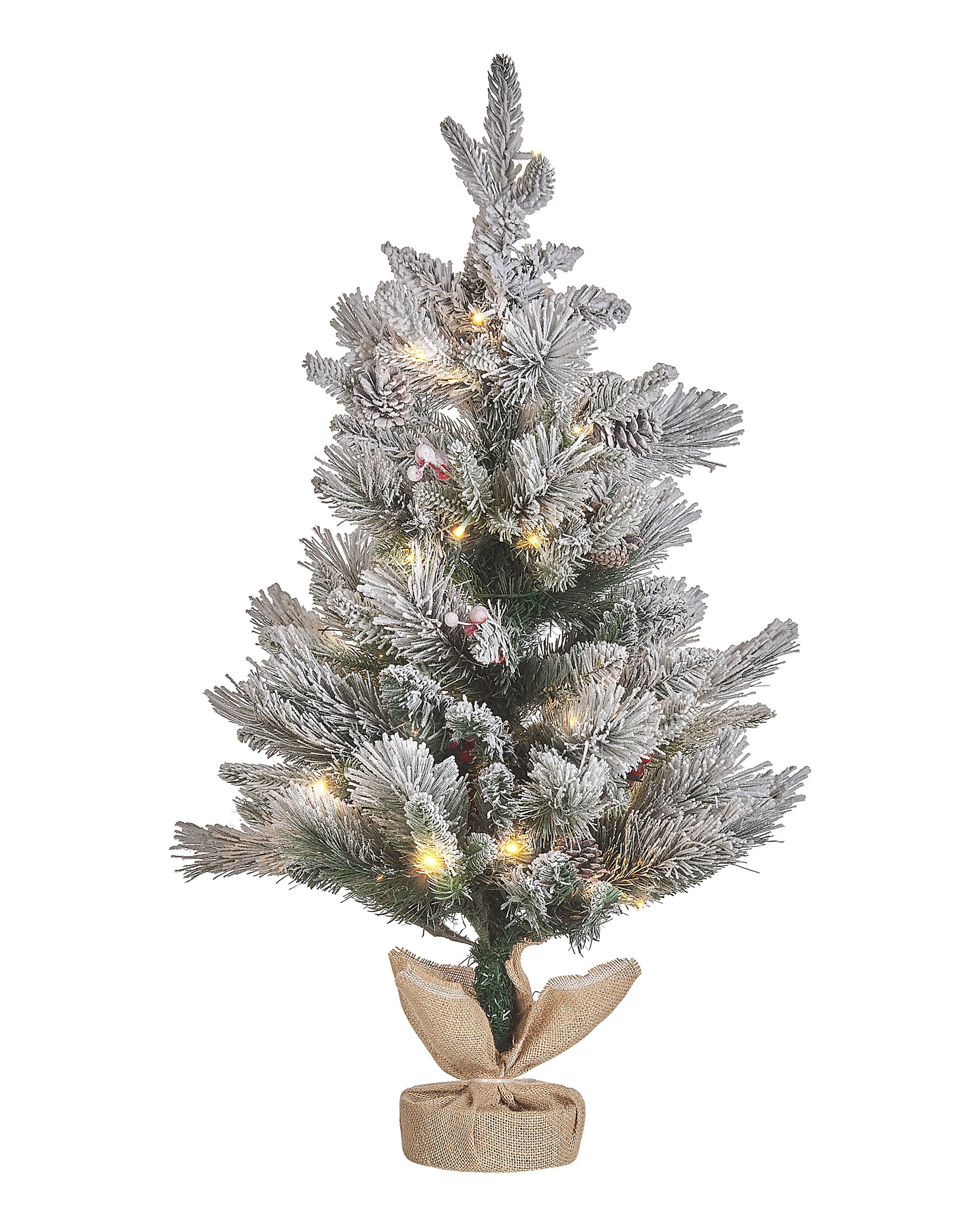 Árbol de Navidad nevado LED MALIGNE 90 cm Blanco