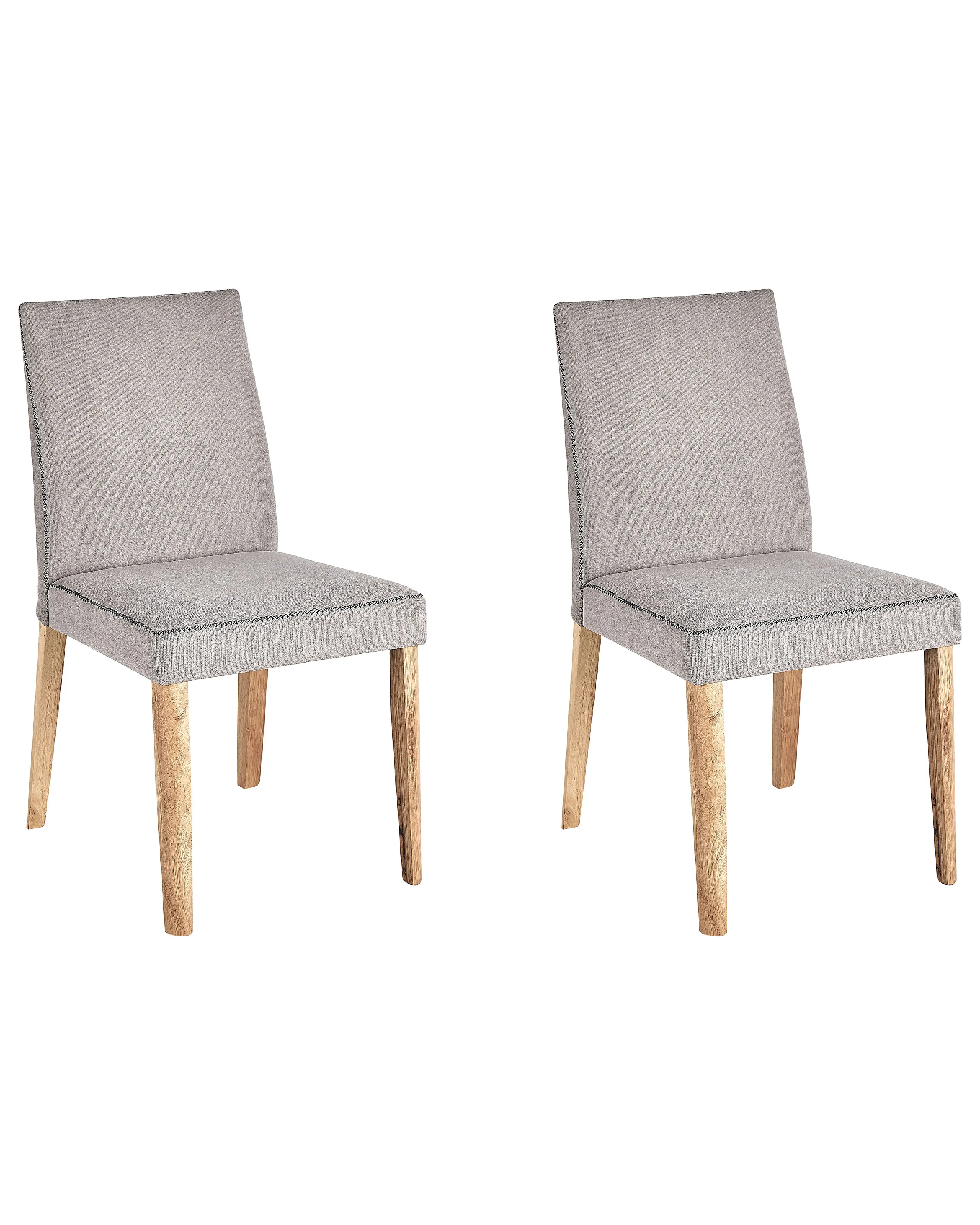 Conjunto de 2 sillas de comedor PHOLA Tela Gris