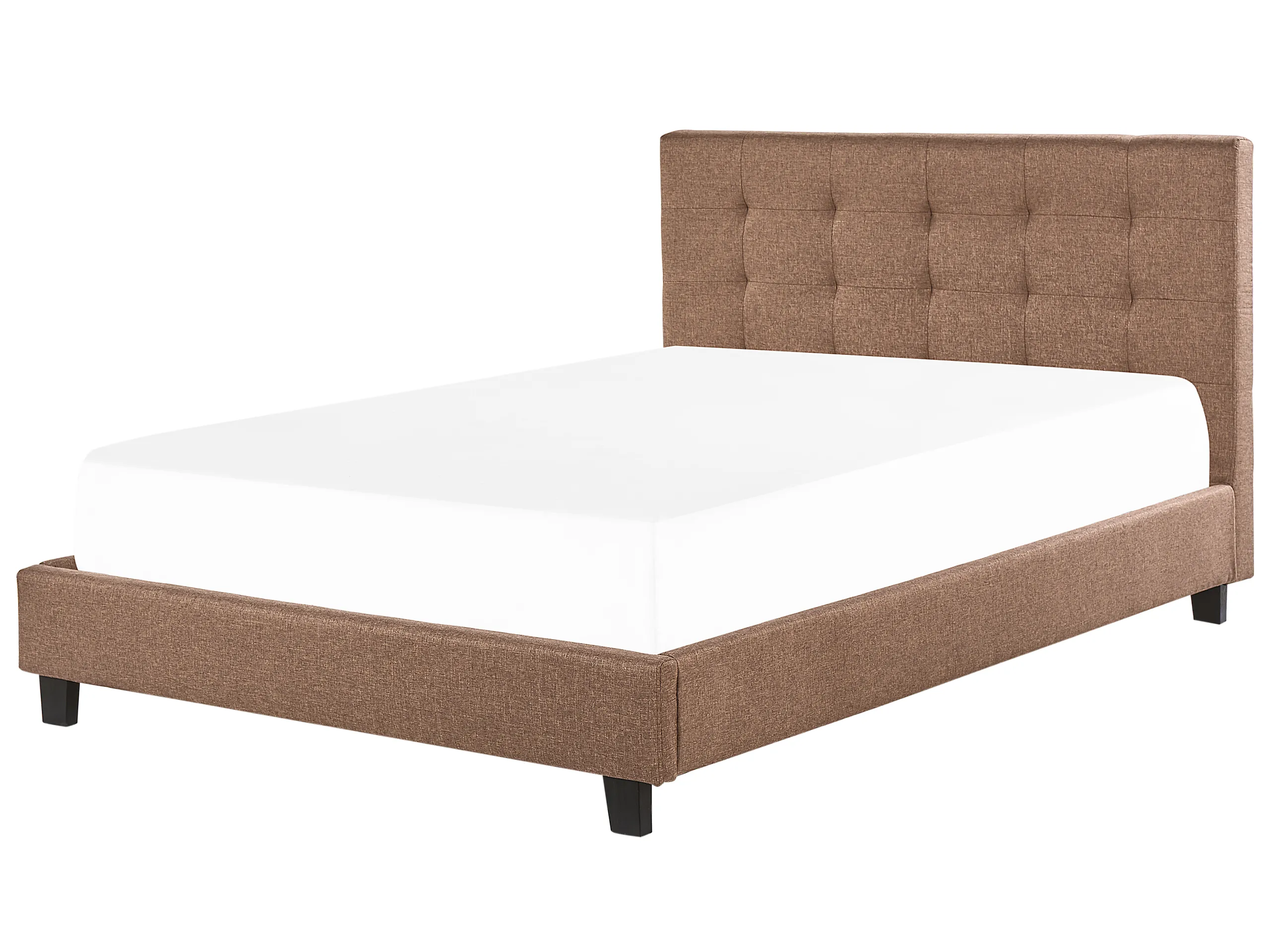 Cama Tela LA ROCHELLE 180 x 200 cm Marrón