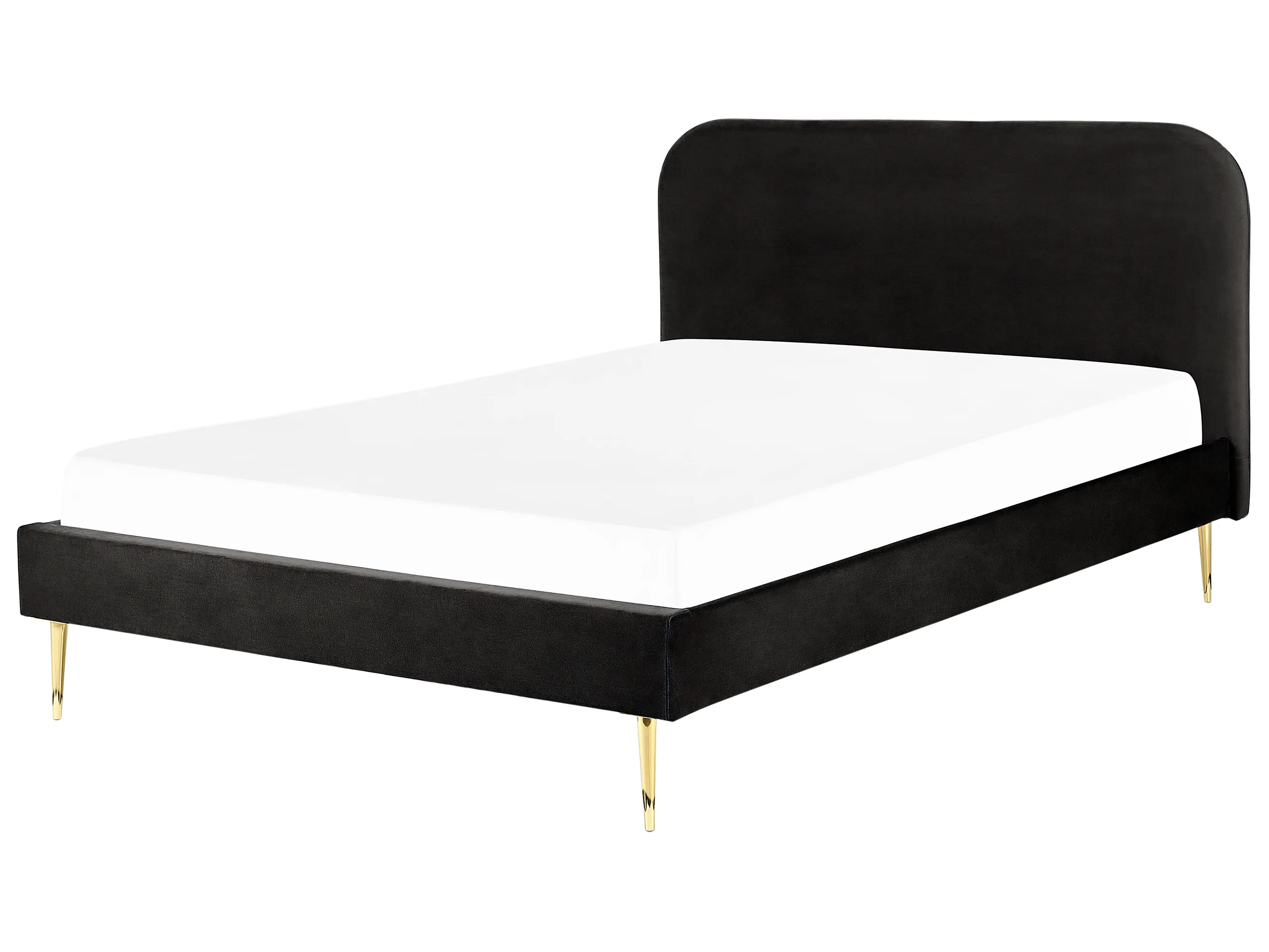 Cama Terciopelo FLAYAT 180 x 200 cm Negro