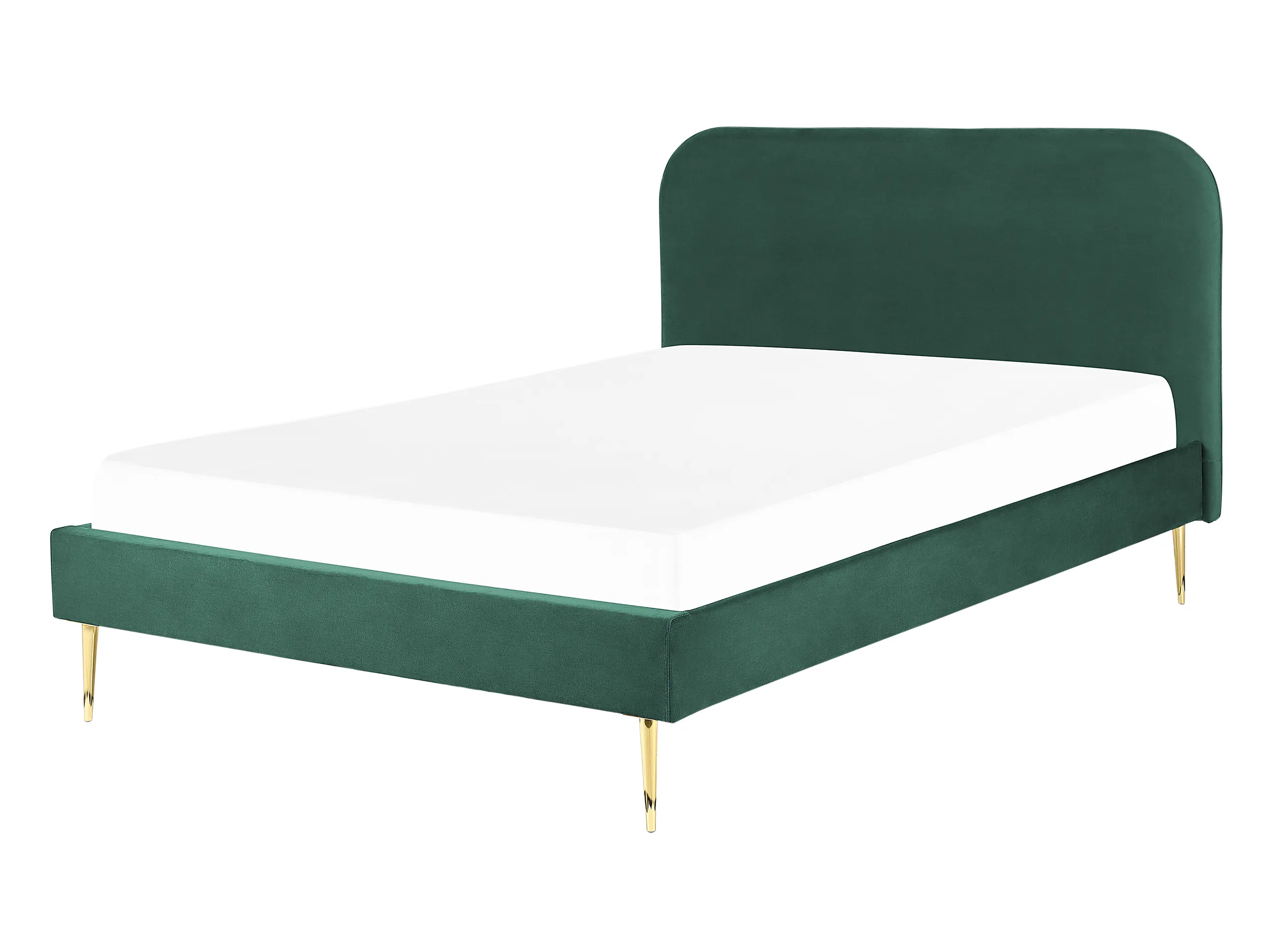 Cama Terciopelo FLAYAT 140 x 200 cm Verde esmeralda