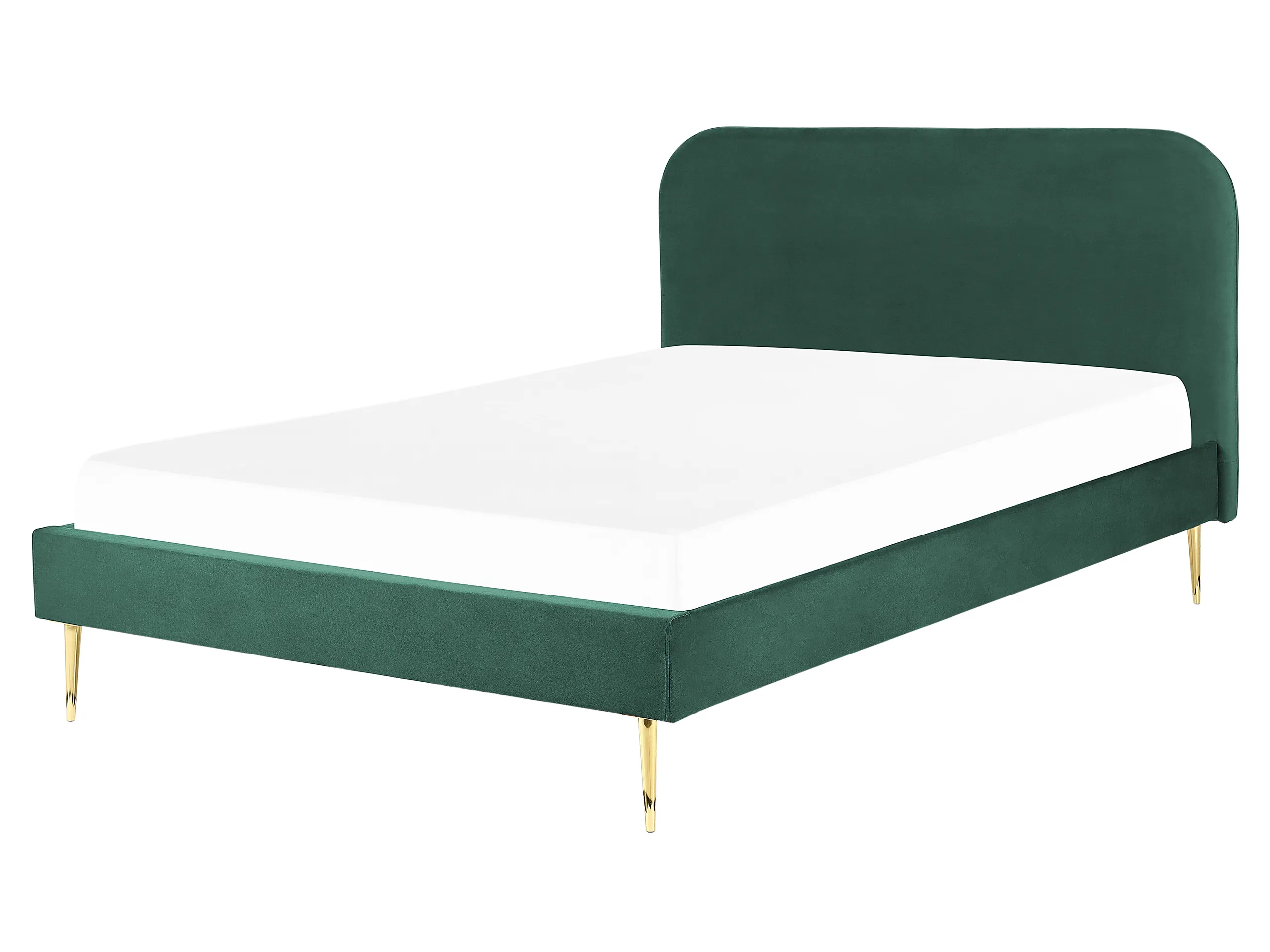 Cama Terciopelo FLAYAT 160 x 200 cm Verde esmeralda