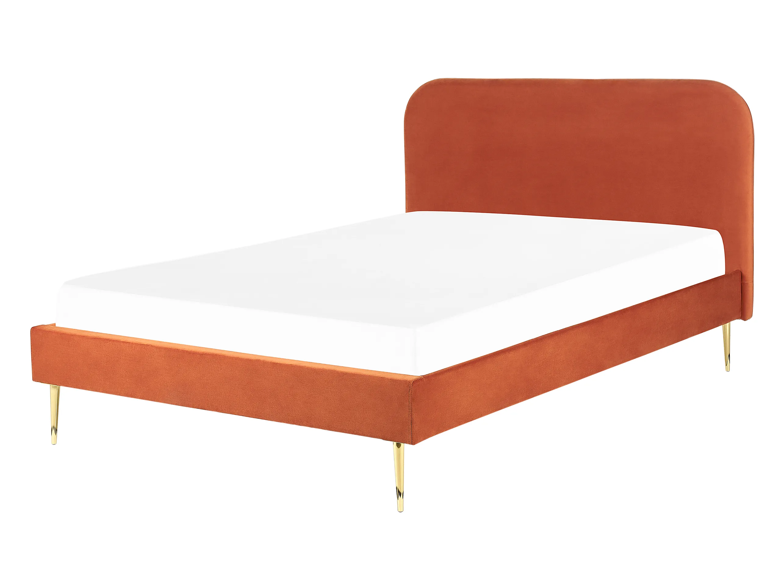 Cama Terciopelo FLAYAT 140 x 200 cm Naranja
