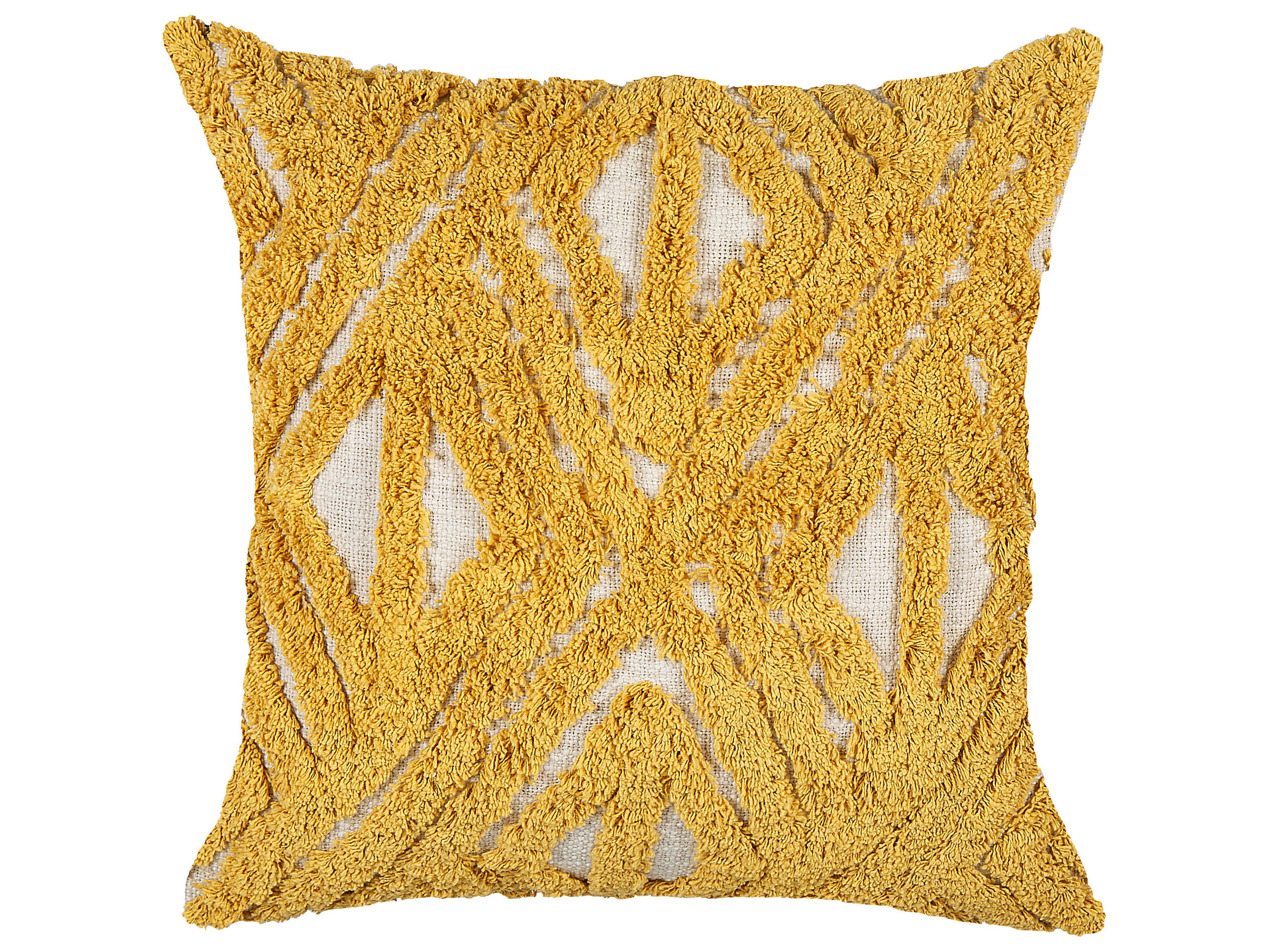 Cojín decorativo ALCEA Algodón 45 x 45 cm Amarillo Patrón geométrico