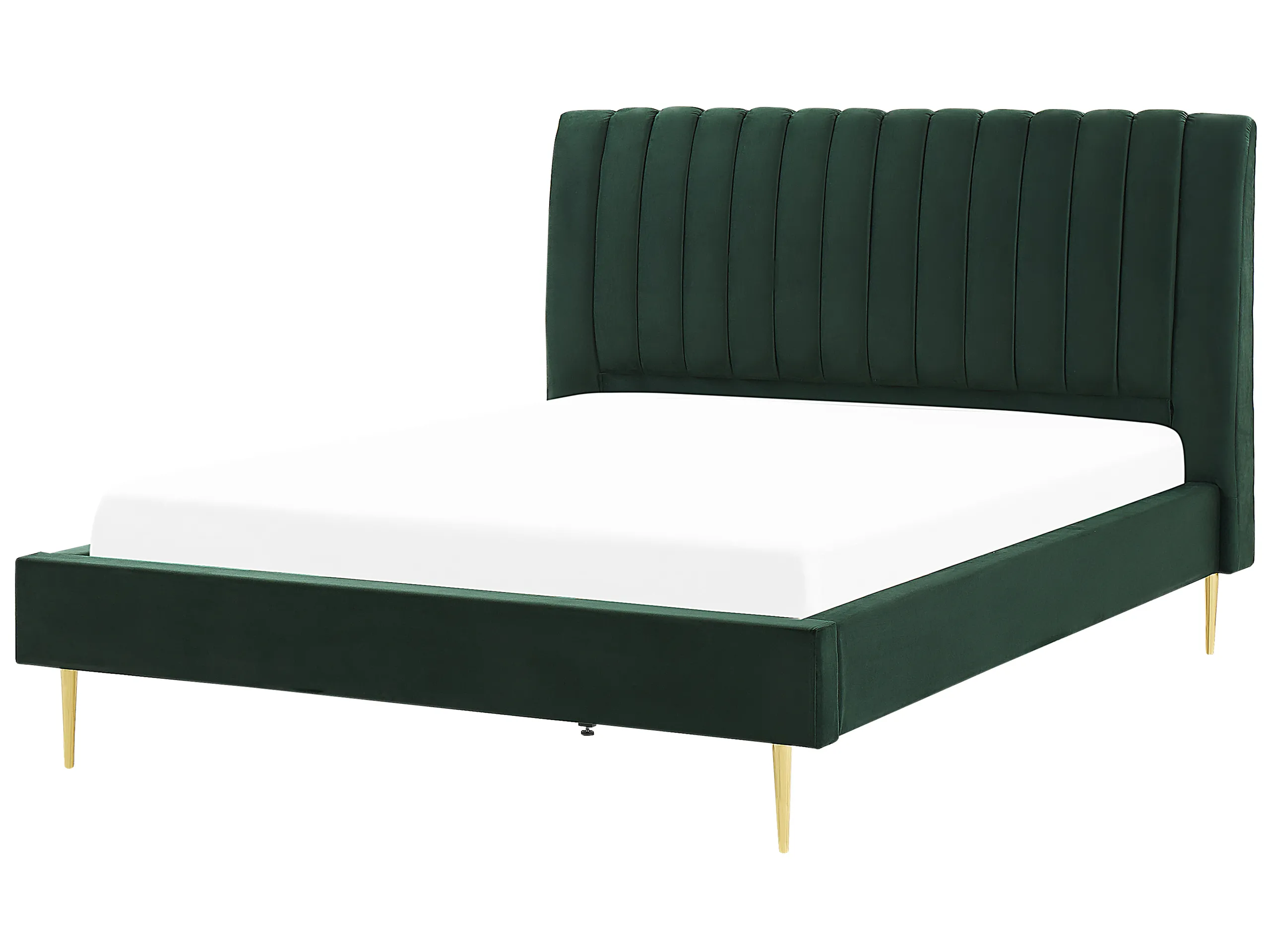 Cama Terciopelo MARVILLE 180 x 200 cm Verde esmeralda