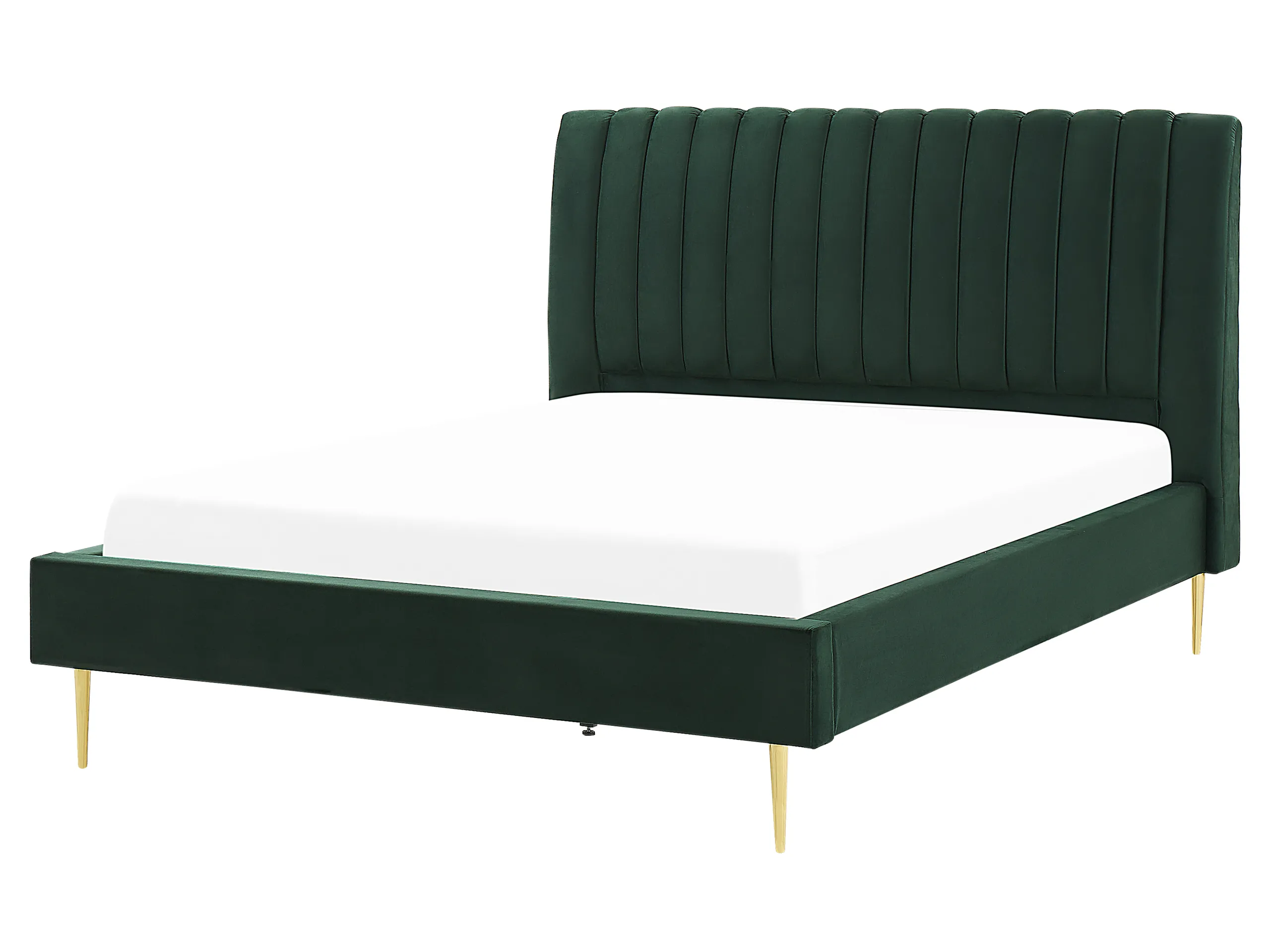 Cama Terciopelo MARVILLE 160 x 200 cm Verde esmeralda