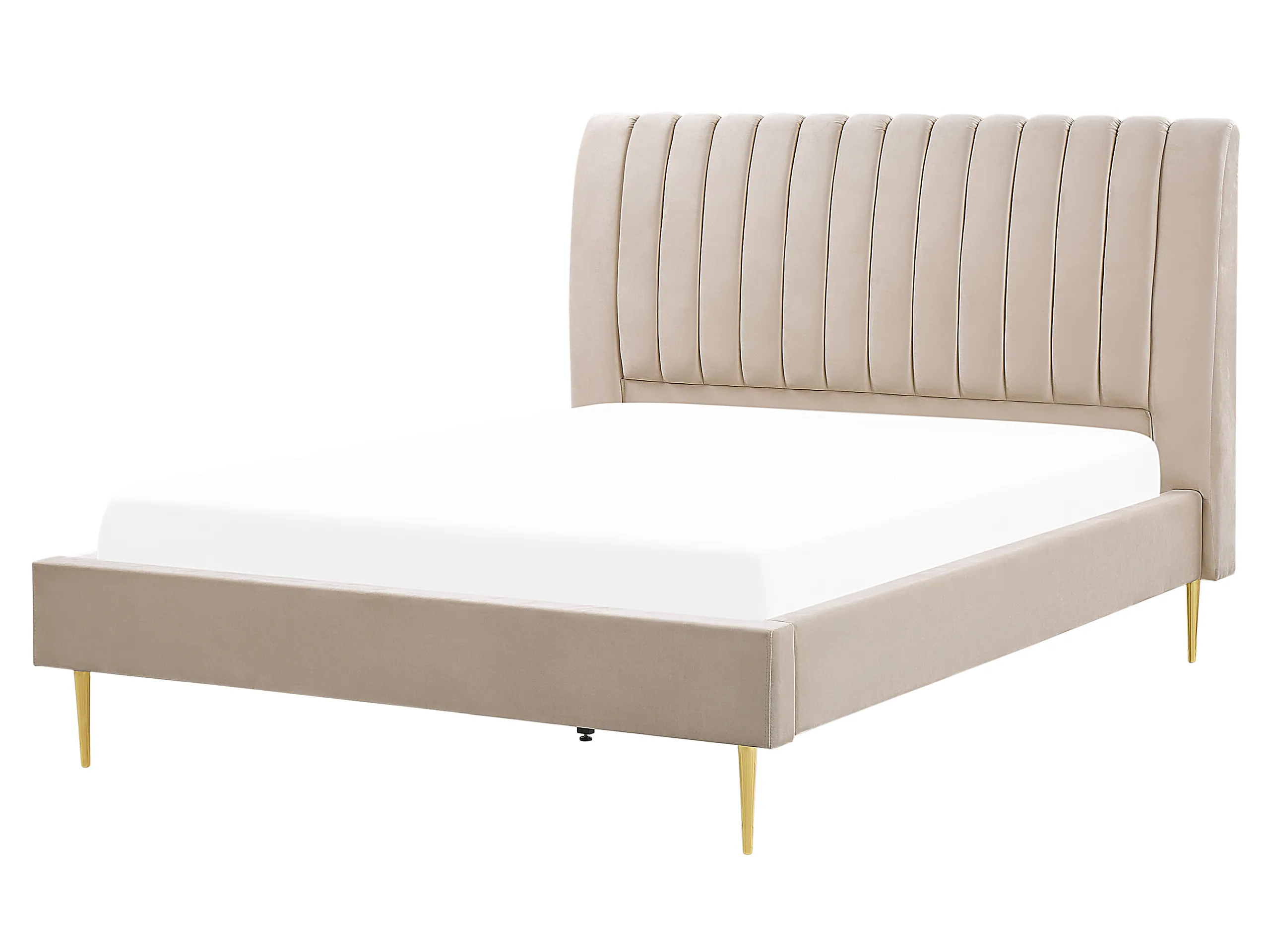 Cama Terciopelo MARVILLE 160 x 200 cm Arena