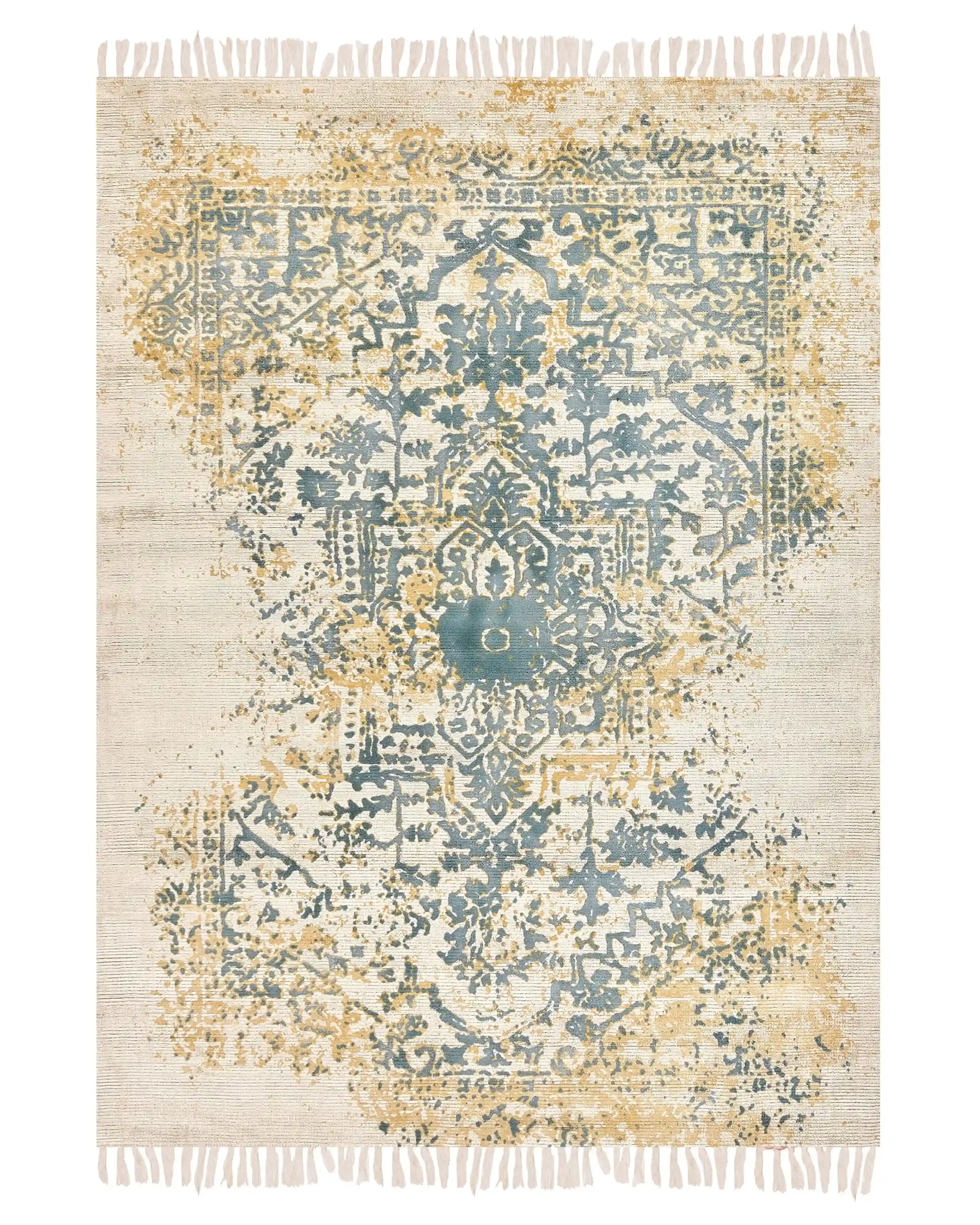 Alfombra BOYALI Verde oscuro 140 x 200 cm Viscosa