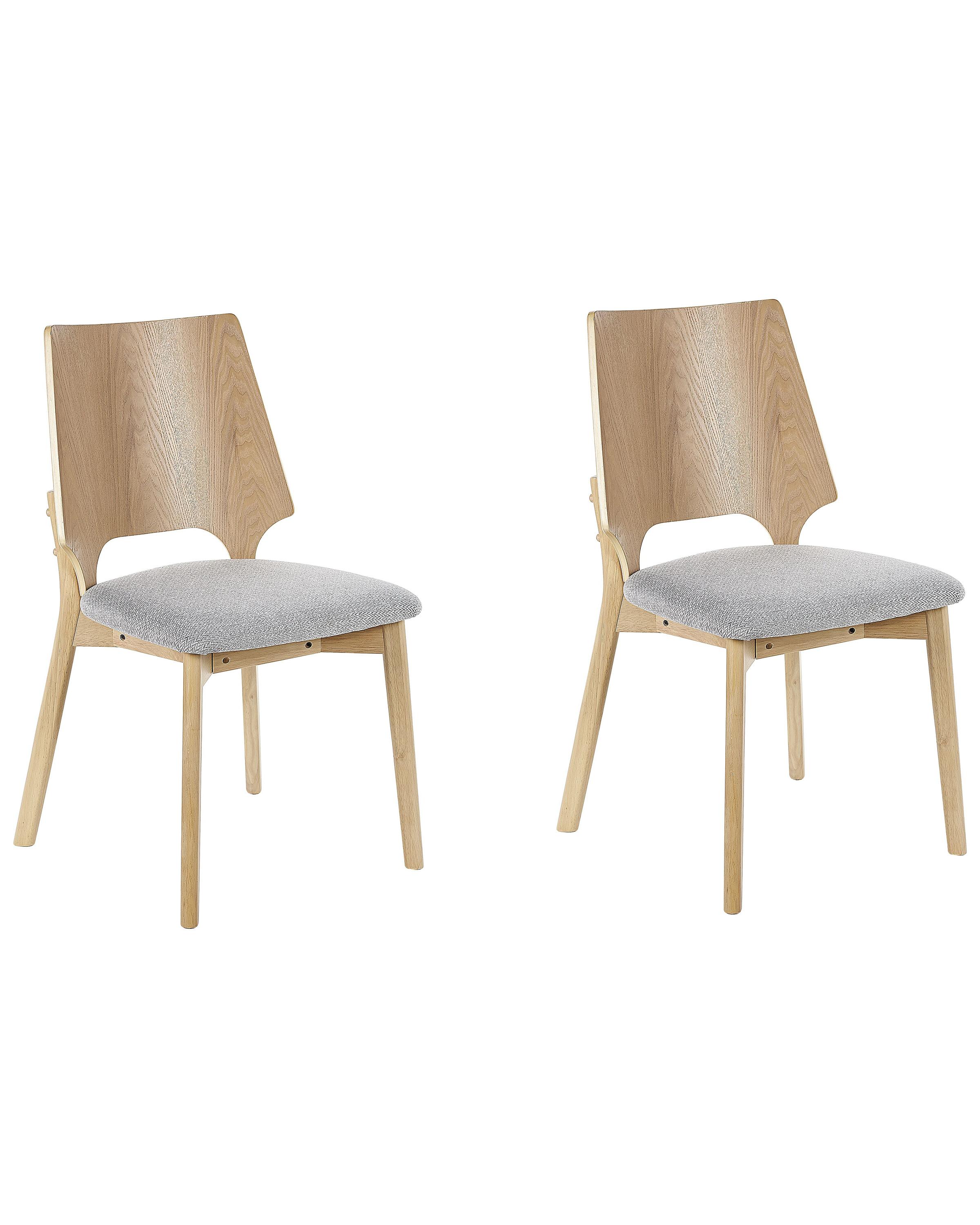 Conjunto de 2 sillas de comedor ABEE Marrón claro