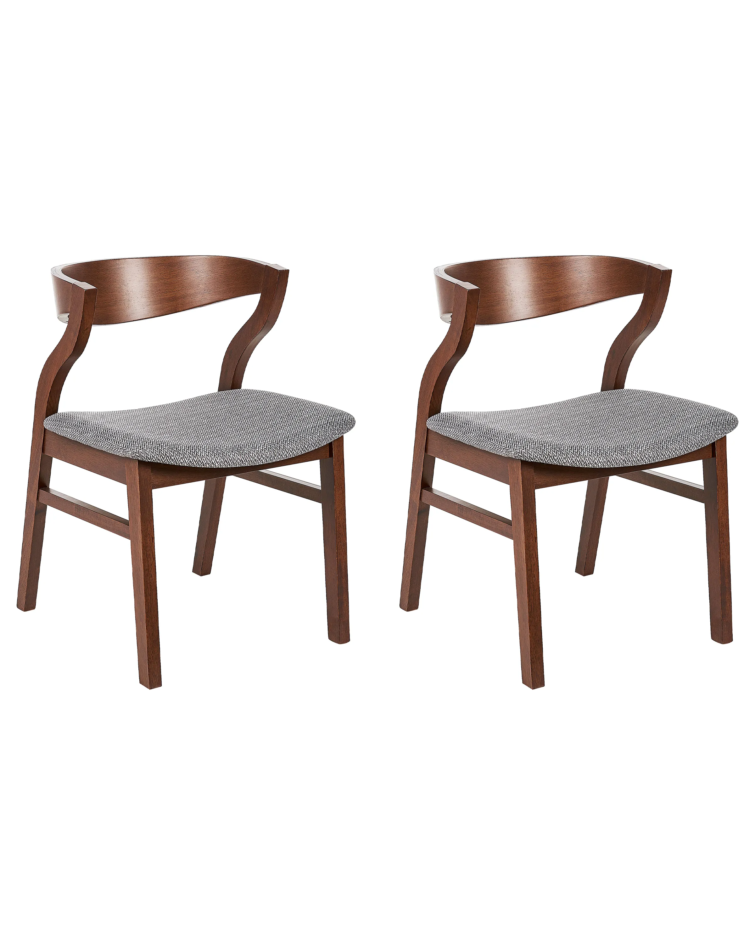 Conjunto de 2 sillas de comedor MAROA Madera Gris claro