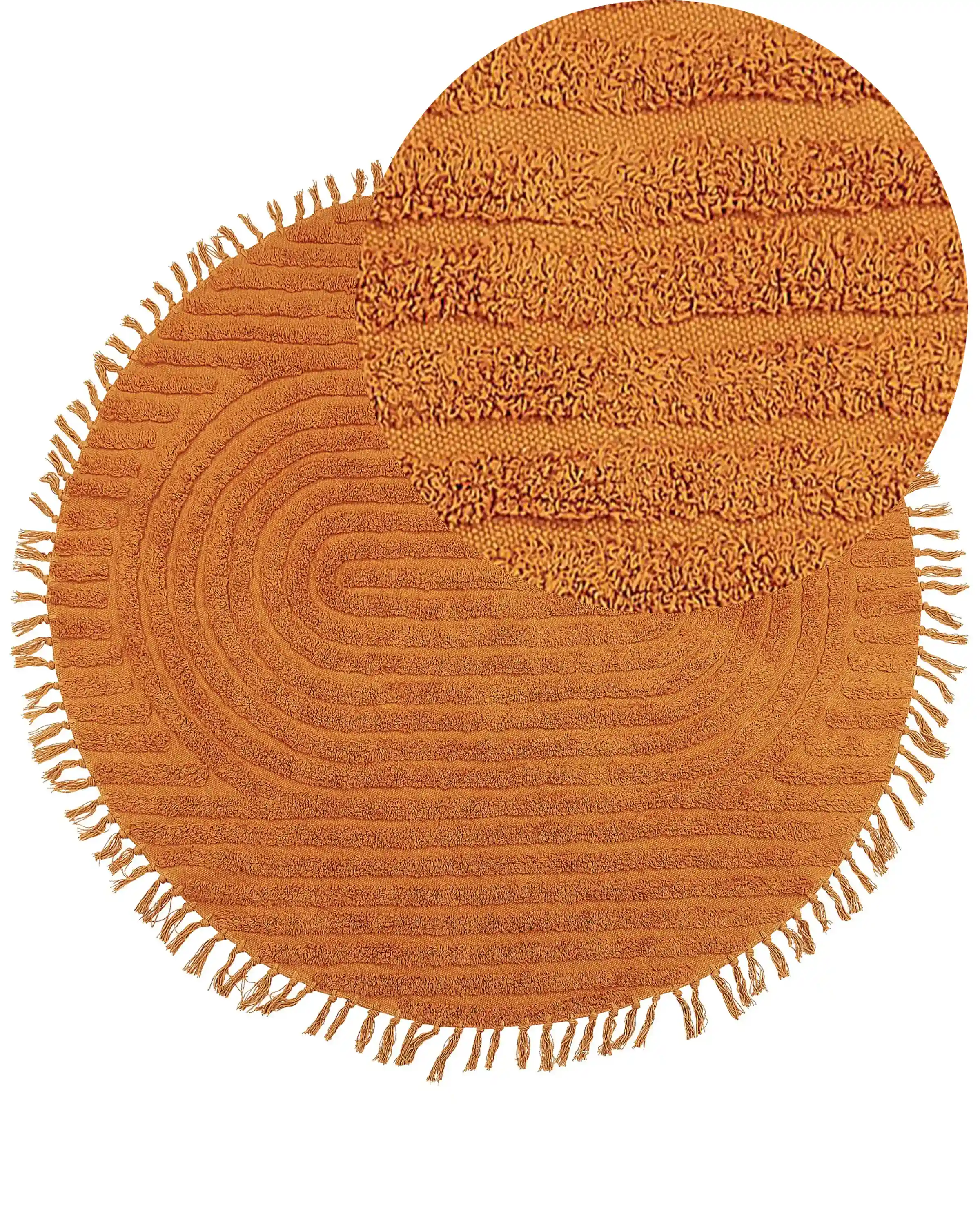 Alfombra HALFETI Naranja ø 140 cm Algodón