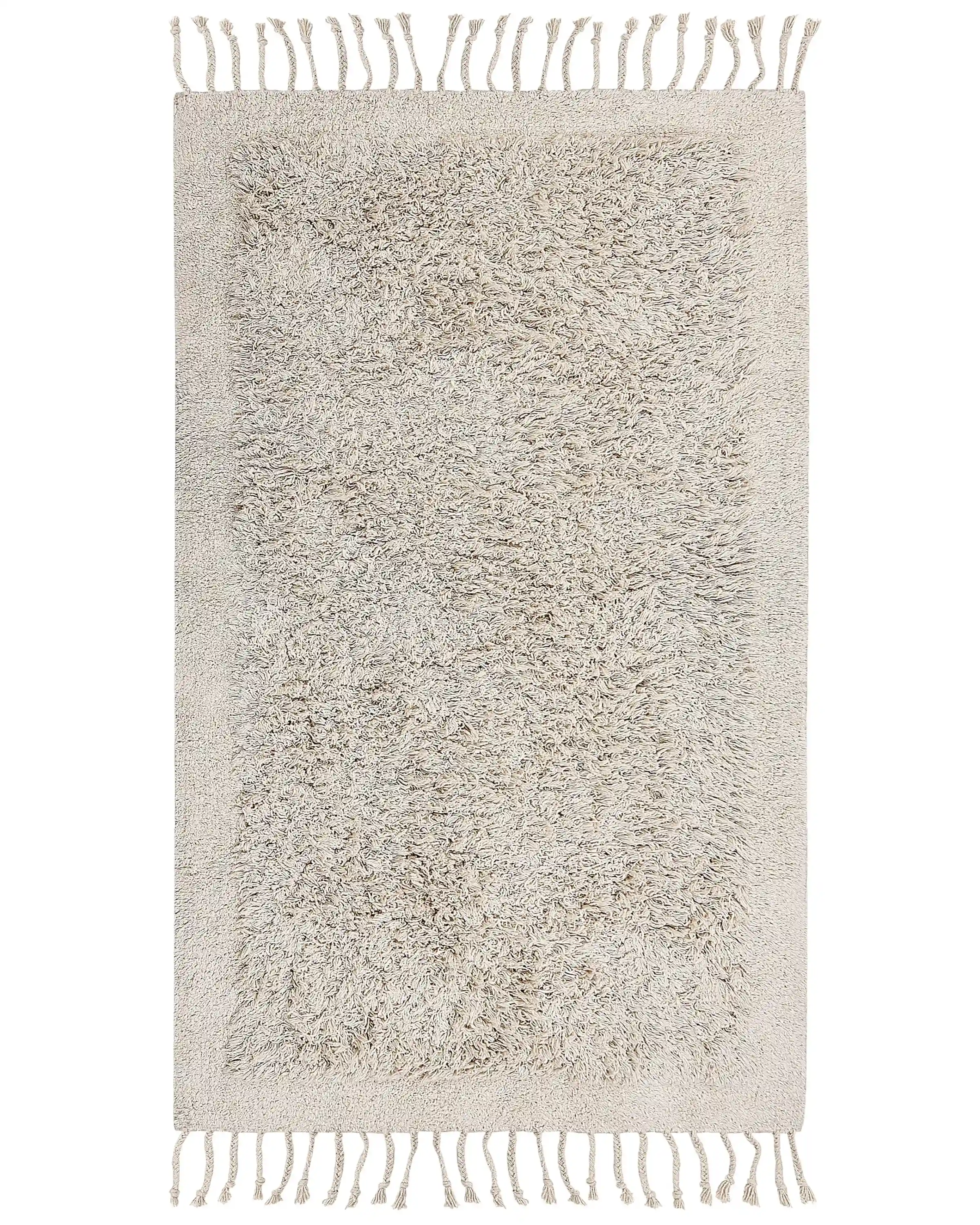 Alfombra BITLIS Beige claro 80 x 150 cm Algodón