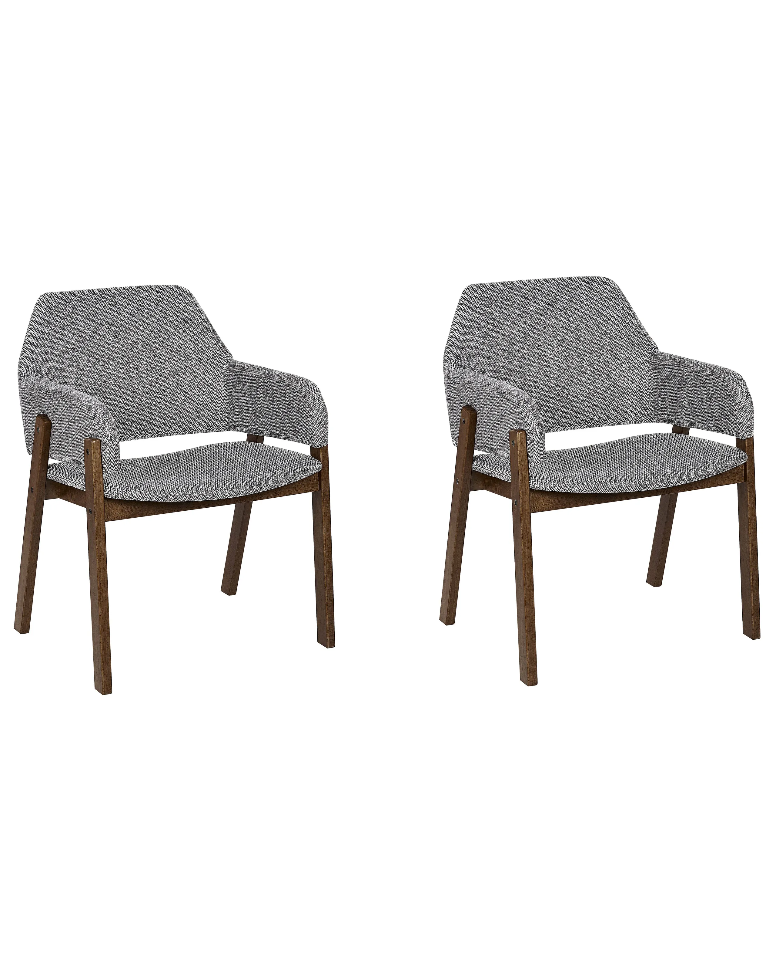 Conjunto de 2 sillas de comedor ALBION Tela Gris