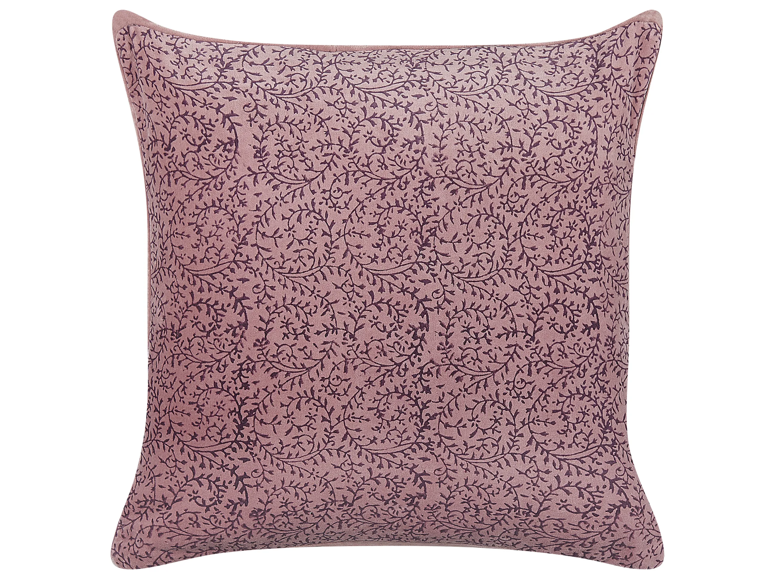 Cojín decorativo ROMNEYA Terciopelo 45 x 45 cm Rosa Patrón floral