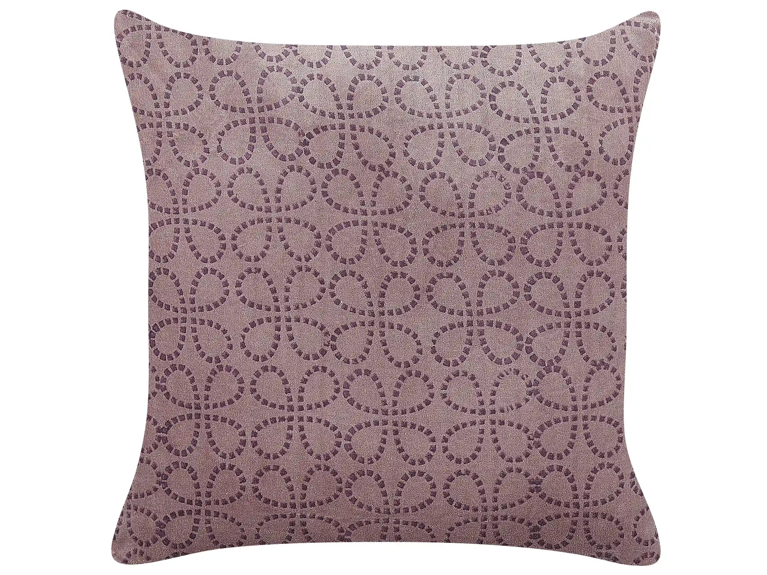 Cojín decorativo LARKSPUR Terciopelo 45 x 45 cm Rosa Patrón geométrico