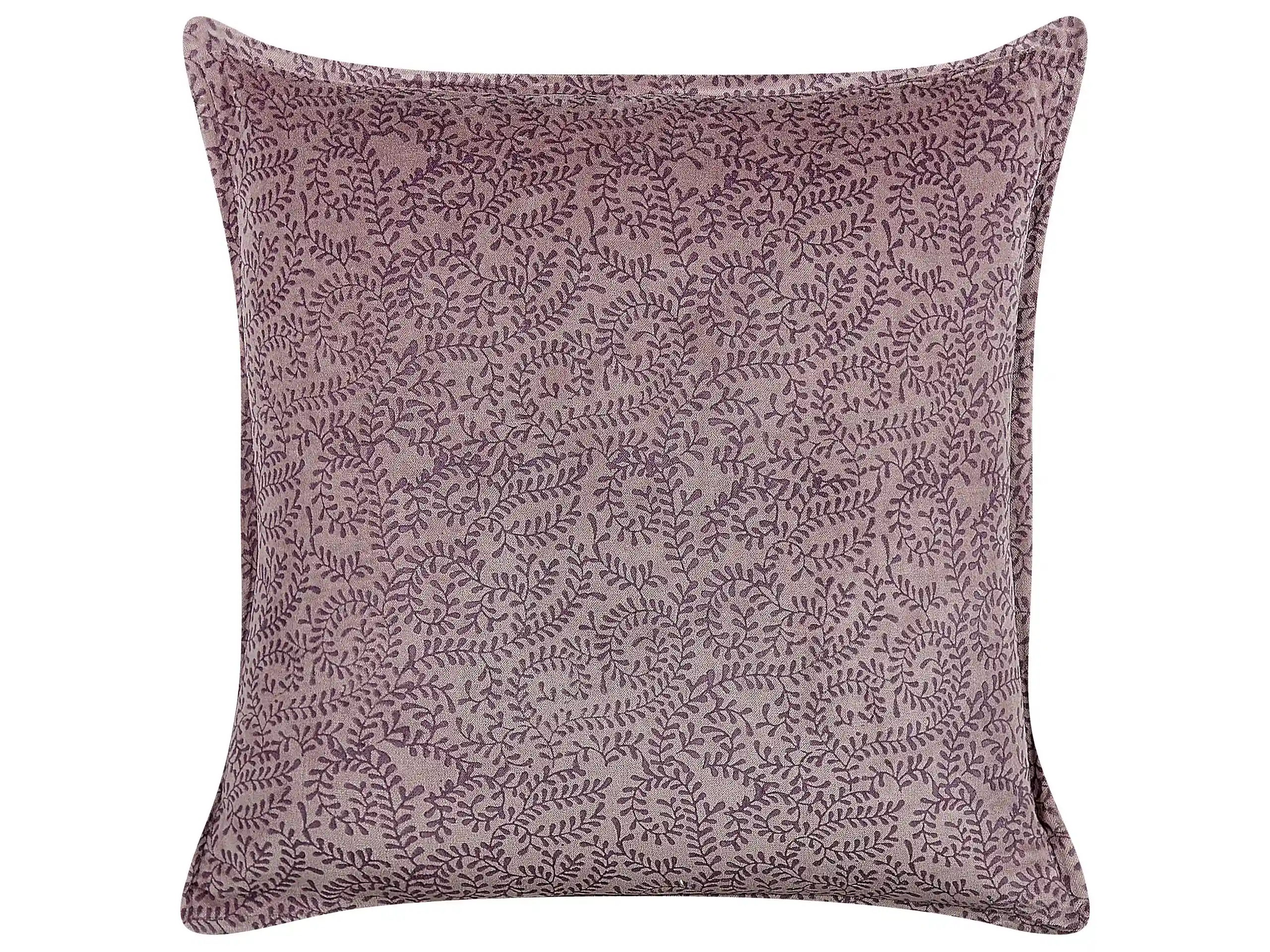 Cojín decorativo KALMIA Terciopelo 45 x 45 cm Rosa Patrón floral