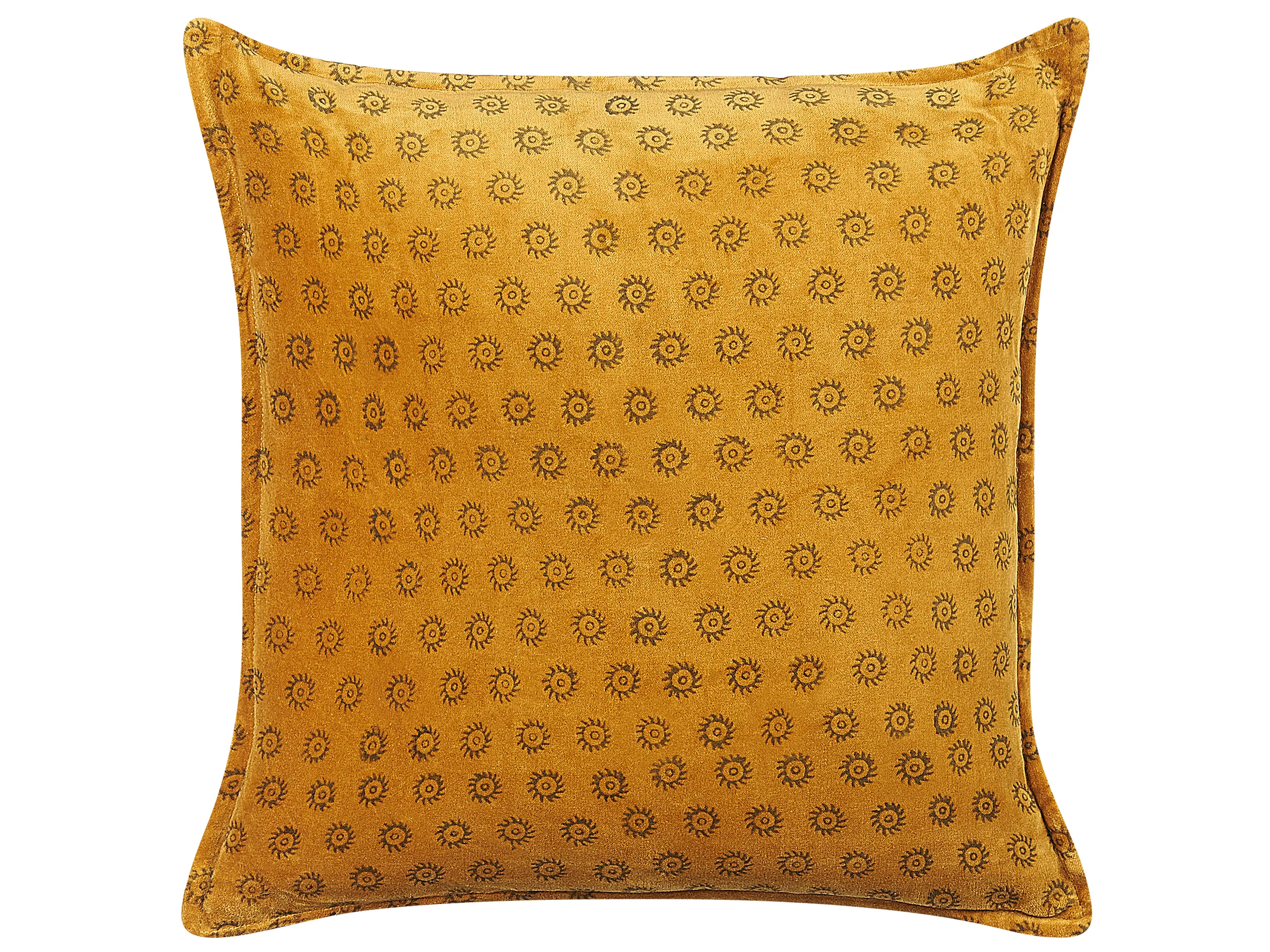 Cojín decorativo RAPIS Terciopelo 45 x 45 cm Amarillo Patrón geométrico