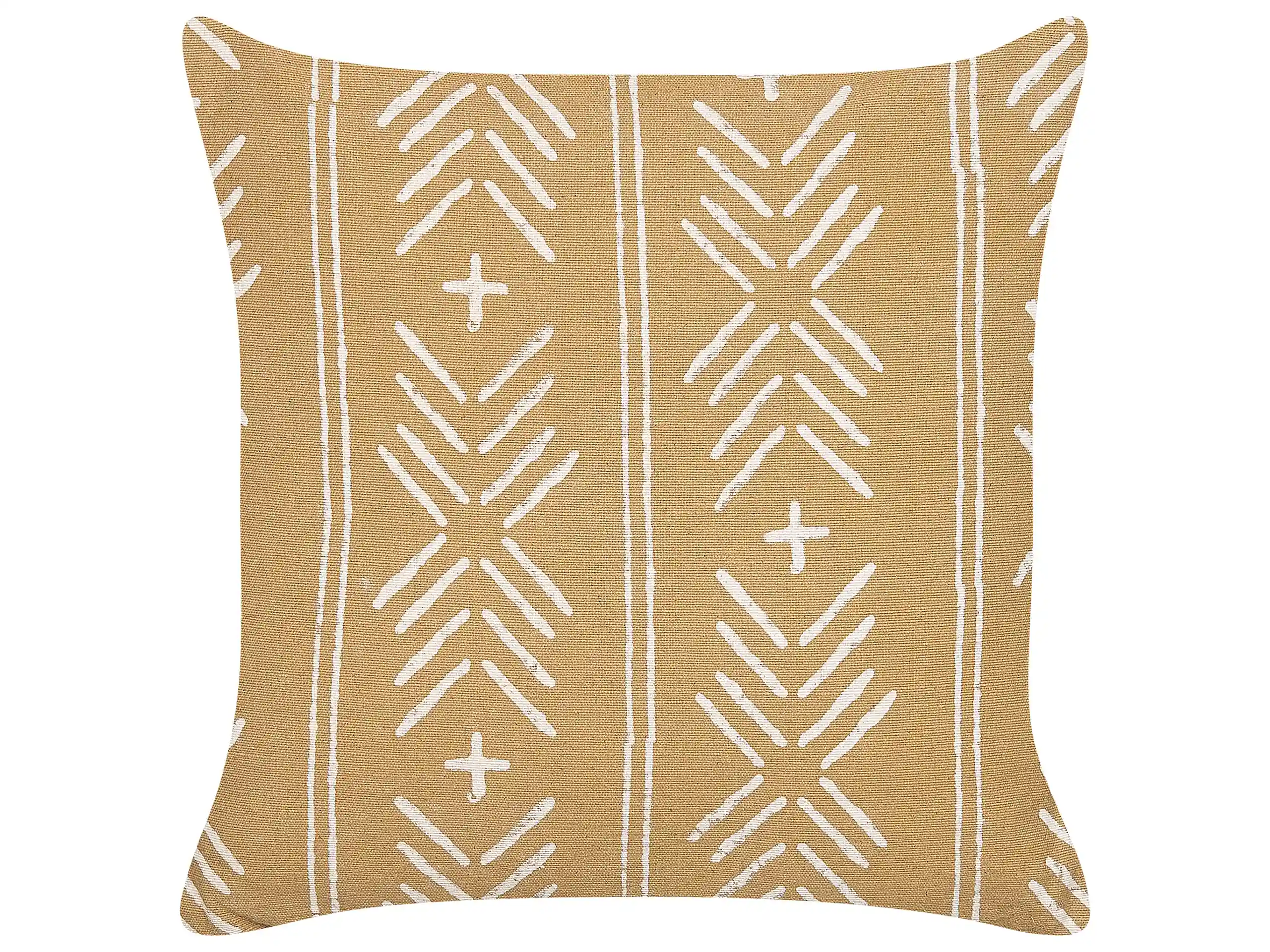 Cojín decorativo BANYAN Algodón 45 x 45 cm Arena Patrón geométrico