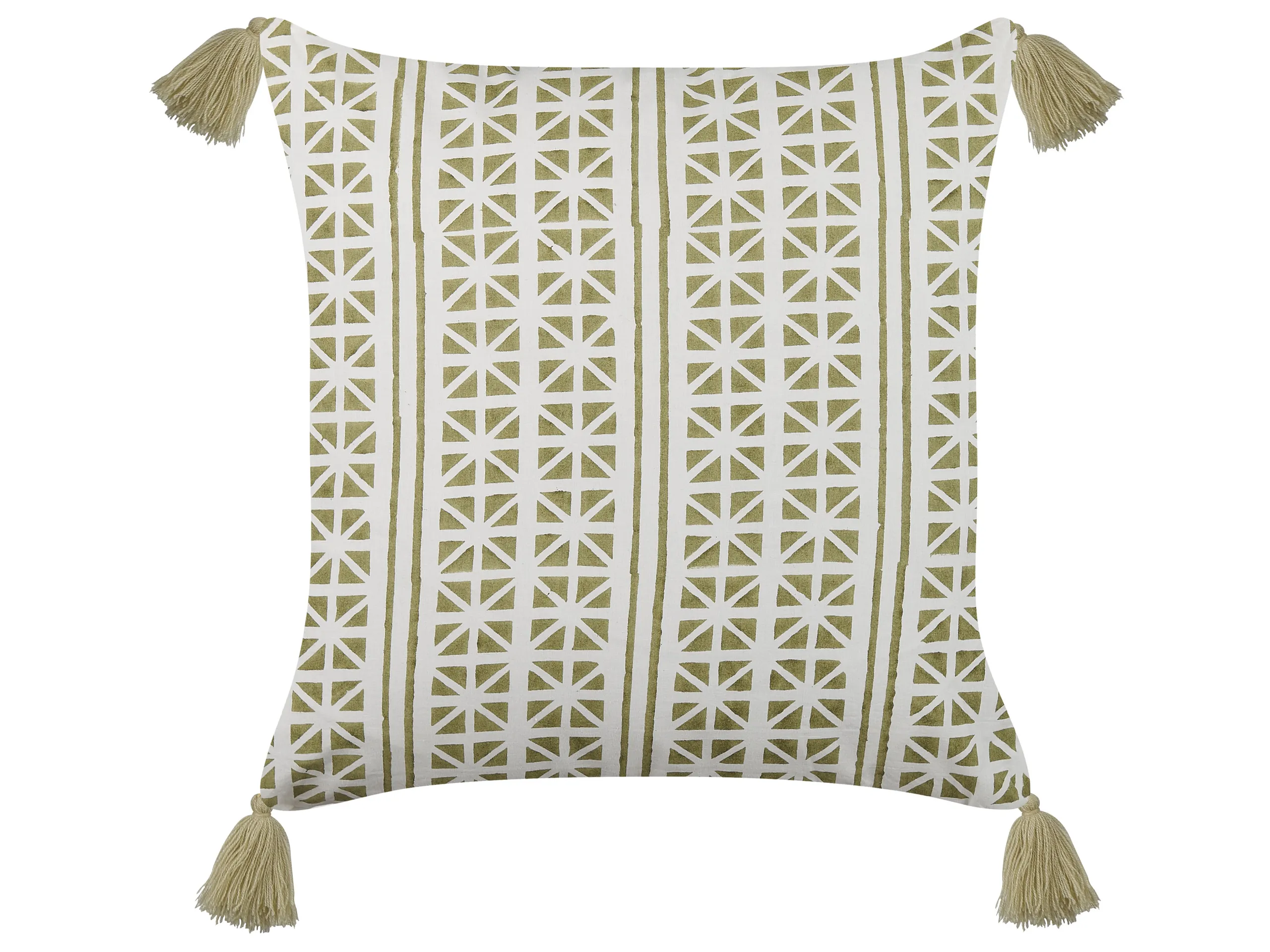 Cojín decorativo SYRINGA Algodón 45 x 45 cm Verde Patrón geométrico