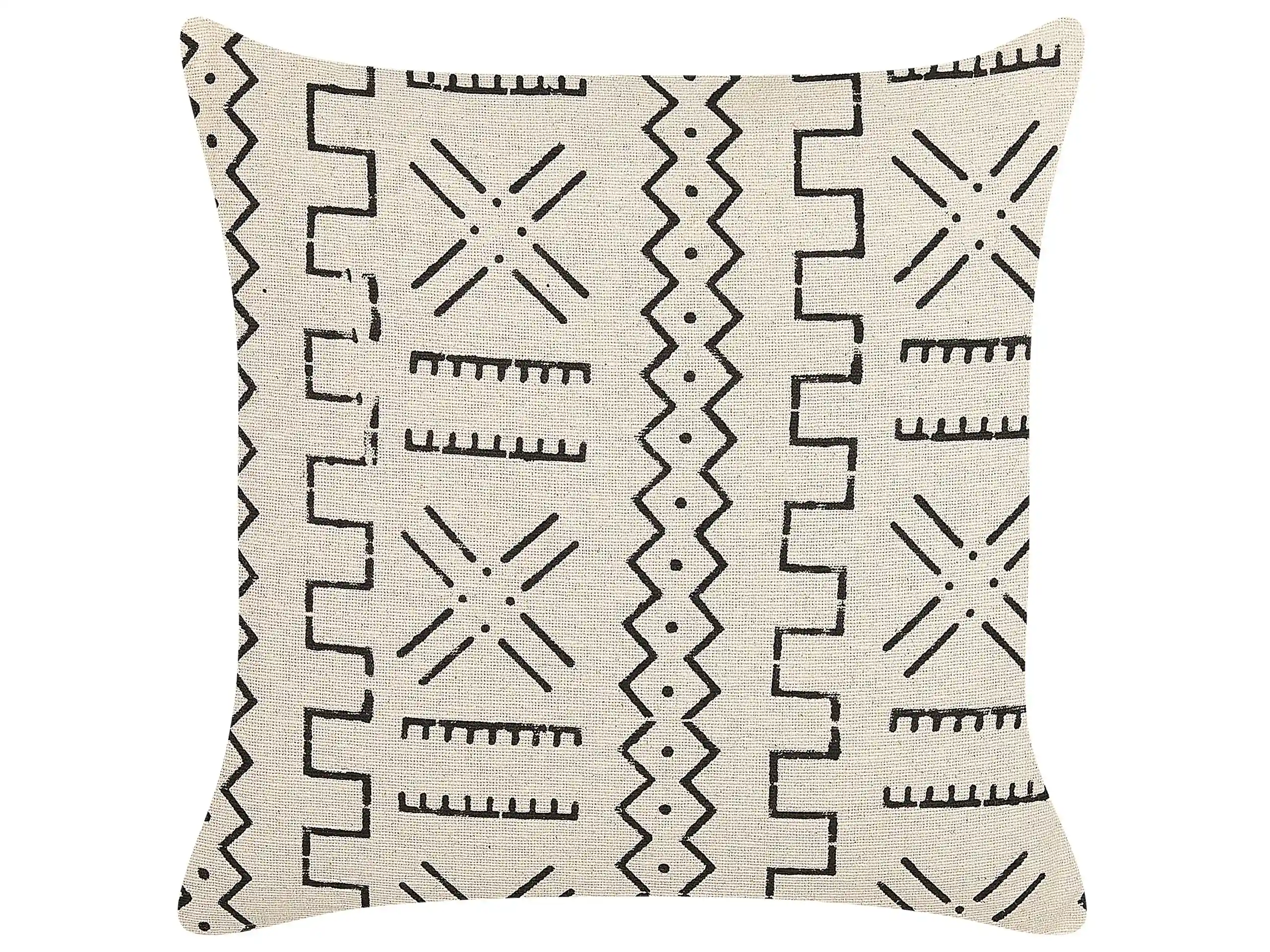 Cojín decorativo MYRICA Algodón 45 x 45 cm Blanco Patrón geométrico