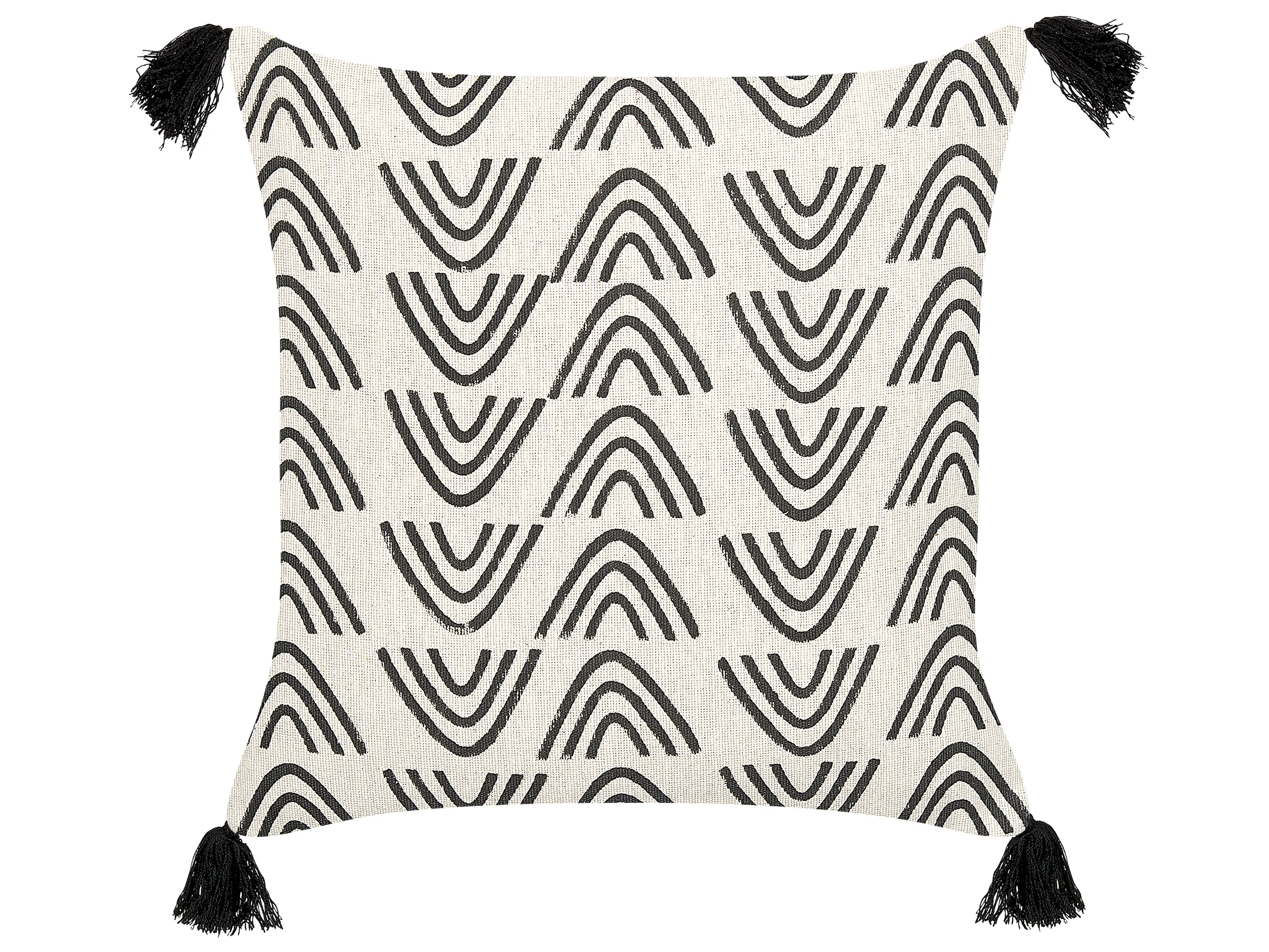 Cojín decorativo MAYS Algodón 45 x 45 cm Blanco Patrón geométrico