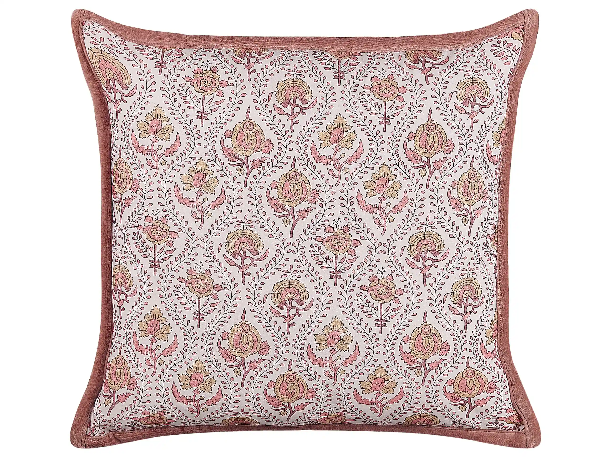 Cojín decorativo PICEA Algodón 45 x 45 cm Rojo Patrón floral