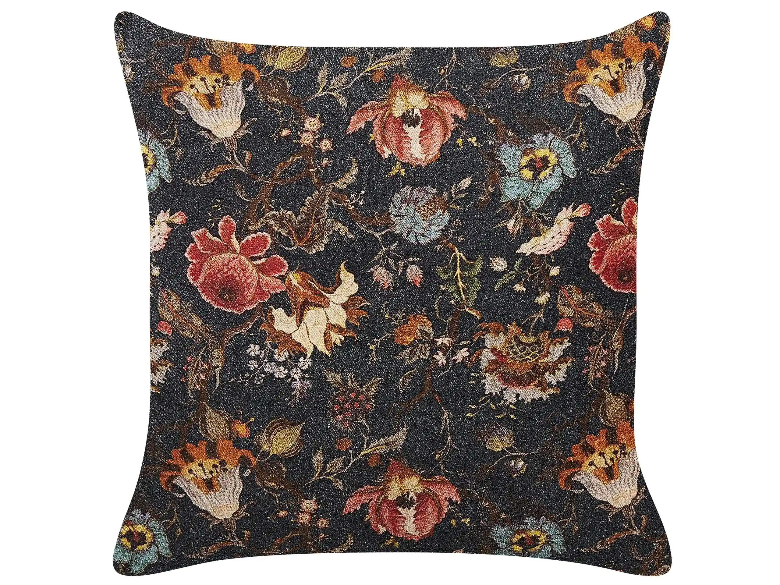 Cojín decorativo RAMONDA Terciopelo 45 x 45 cm Multicolor Patrón floral
