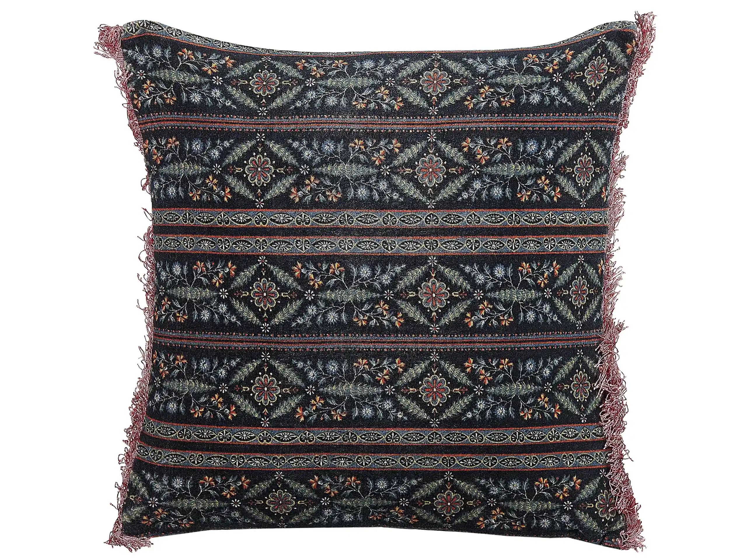 Cojín decorativo RUTA Terciopelo 45 x 45 cm Multicolor Patrón floral